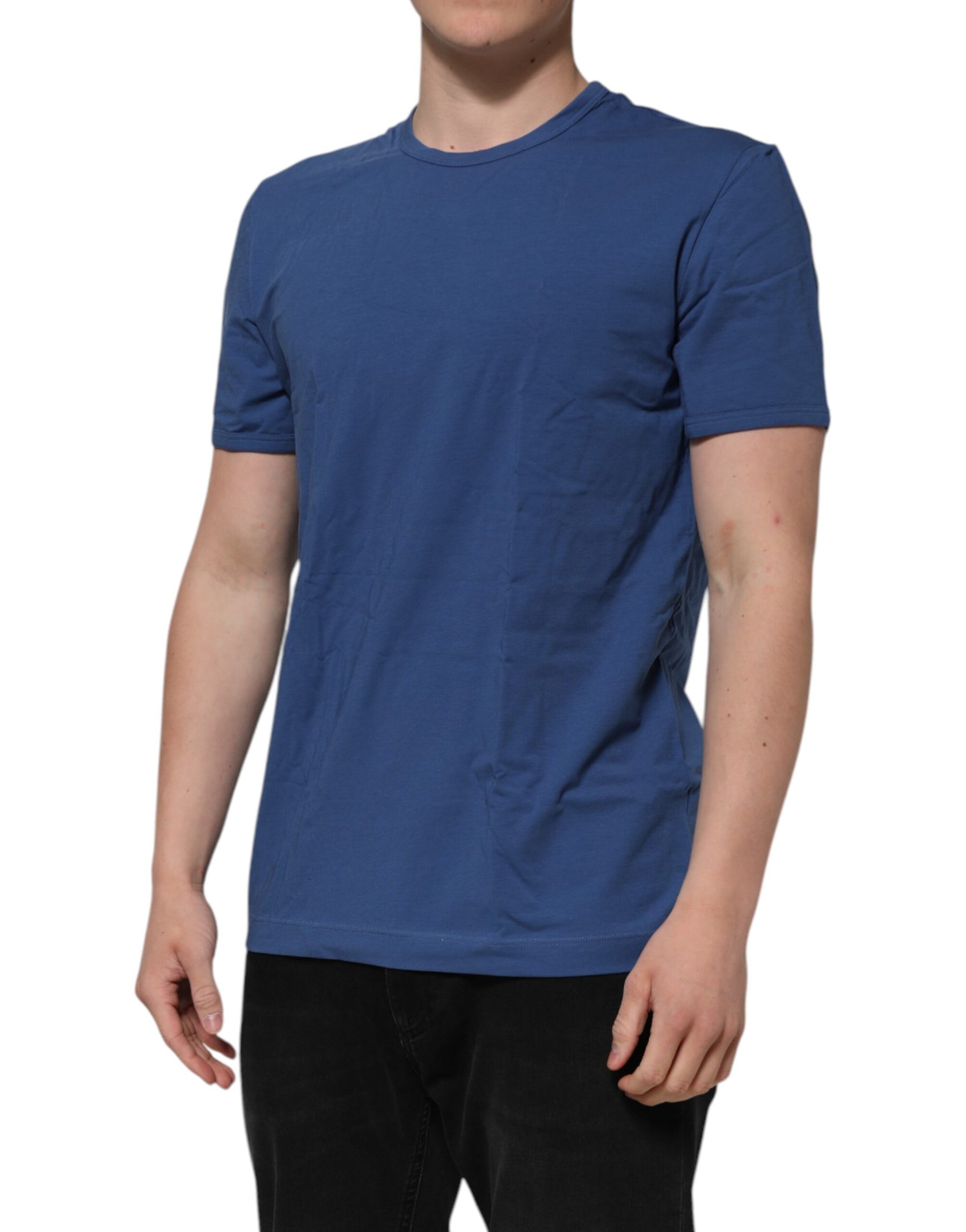 Dolce & Gabbana Blue Cotton Men Round Neck Underwear T-shirt | Regal Royce