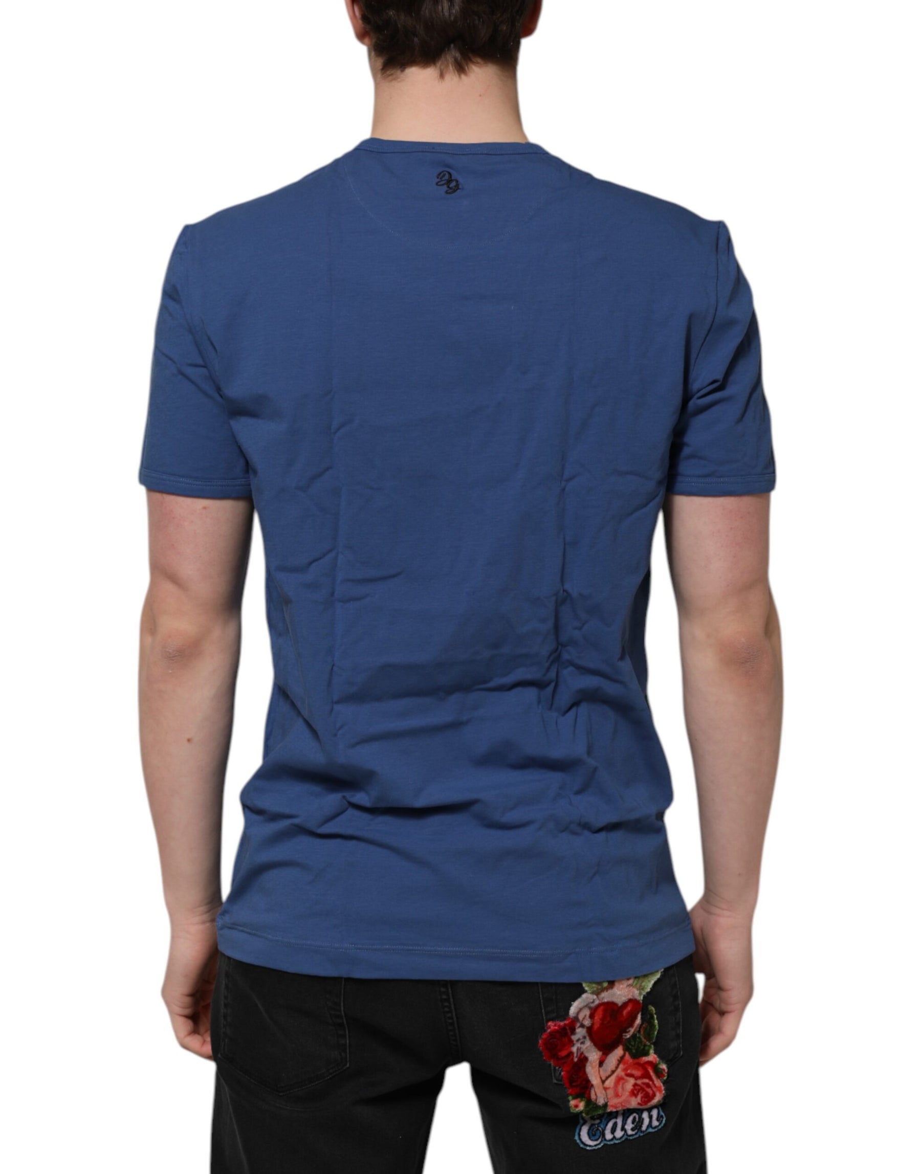 Dolce & Gabbana Blue Cotton Men Round Neck Underwear T-shirt | Regal Royce