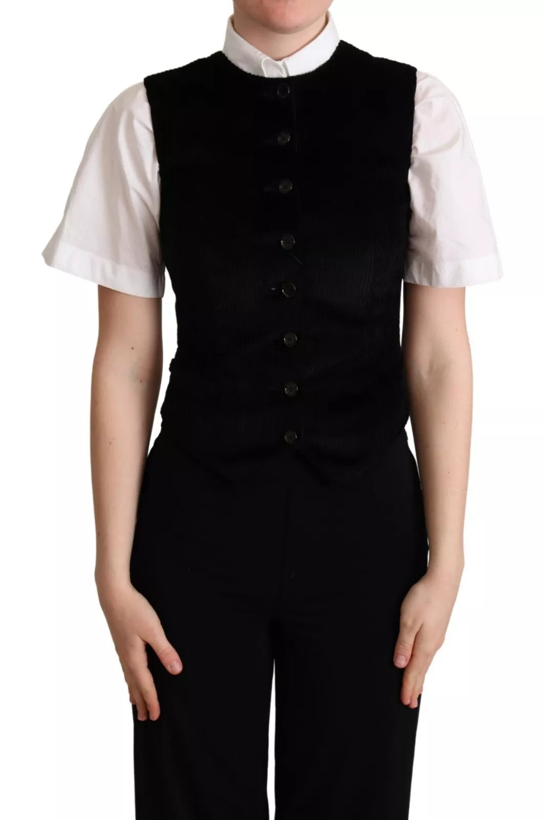 Dolce & Gabbana Black Brown Leopard Print Waistcoat Vest | Regal Royce