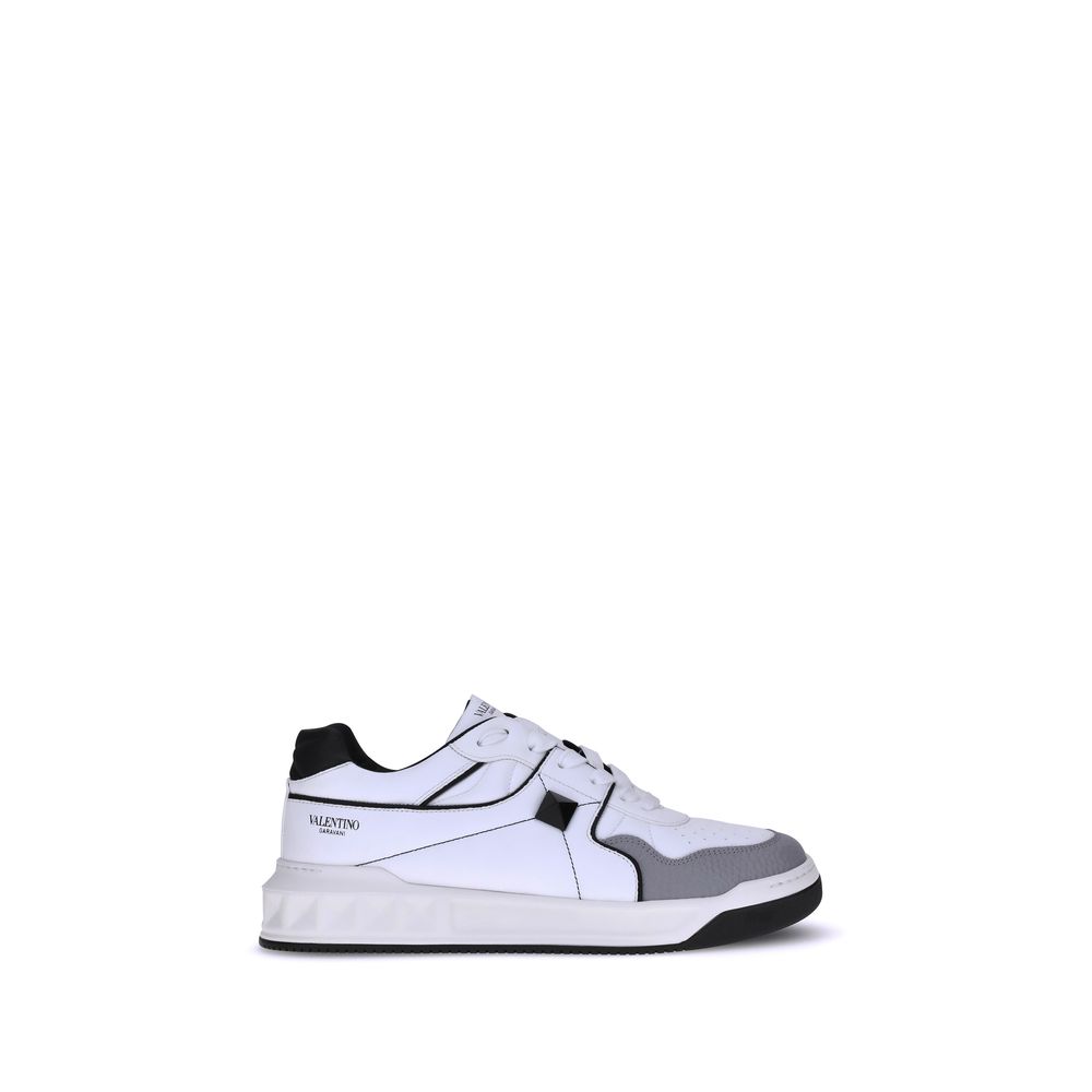 Valentino Garavani White Calf Leather Bos Taurus Low Top Sneakers | Regal Royce