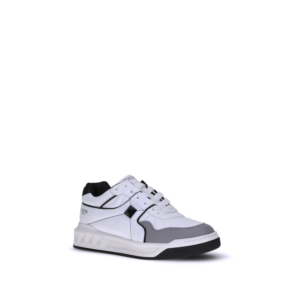 Valentino Garavani White Calf Leather Bos Taurus Low Top Sneakers | Regal Royce