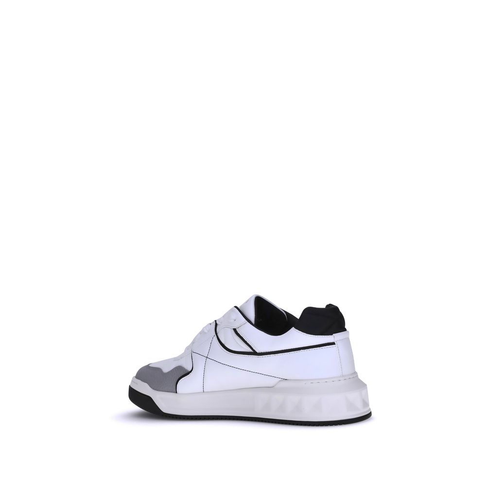 Valentino Garavani White Calf Leather Bos Taurus Low Top Sneakers | Regal Royce