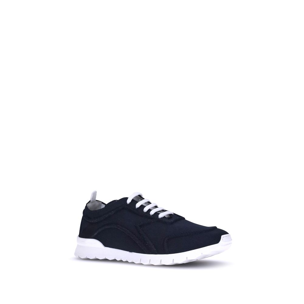 Kiton Black Cotton Athletic Sneakers | Regal Royce