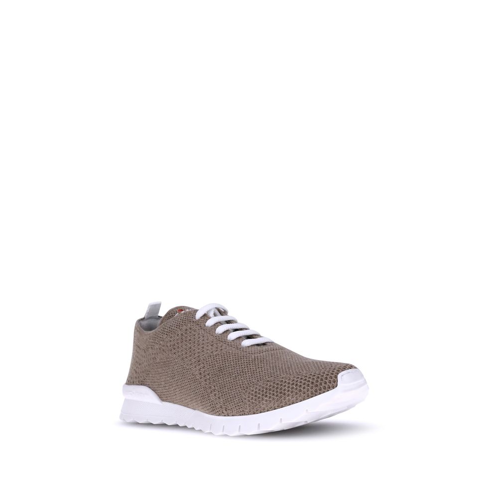 Kiton Brown Cotton Athletic Sneakers | Regal Royce