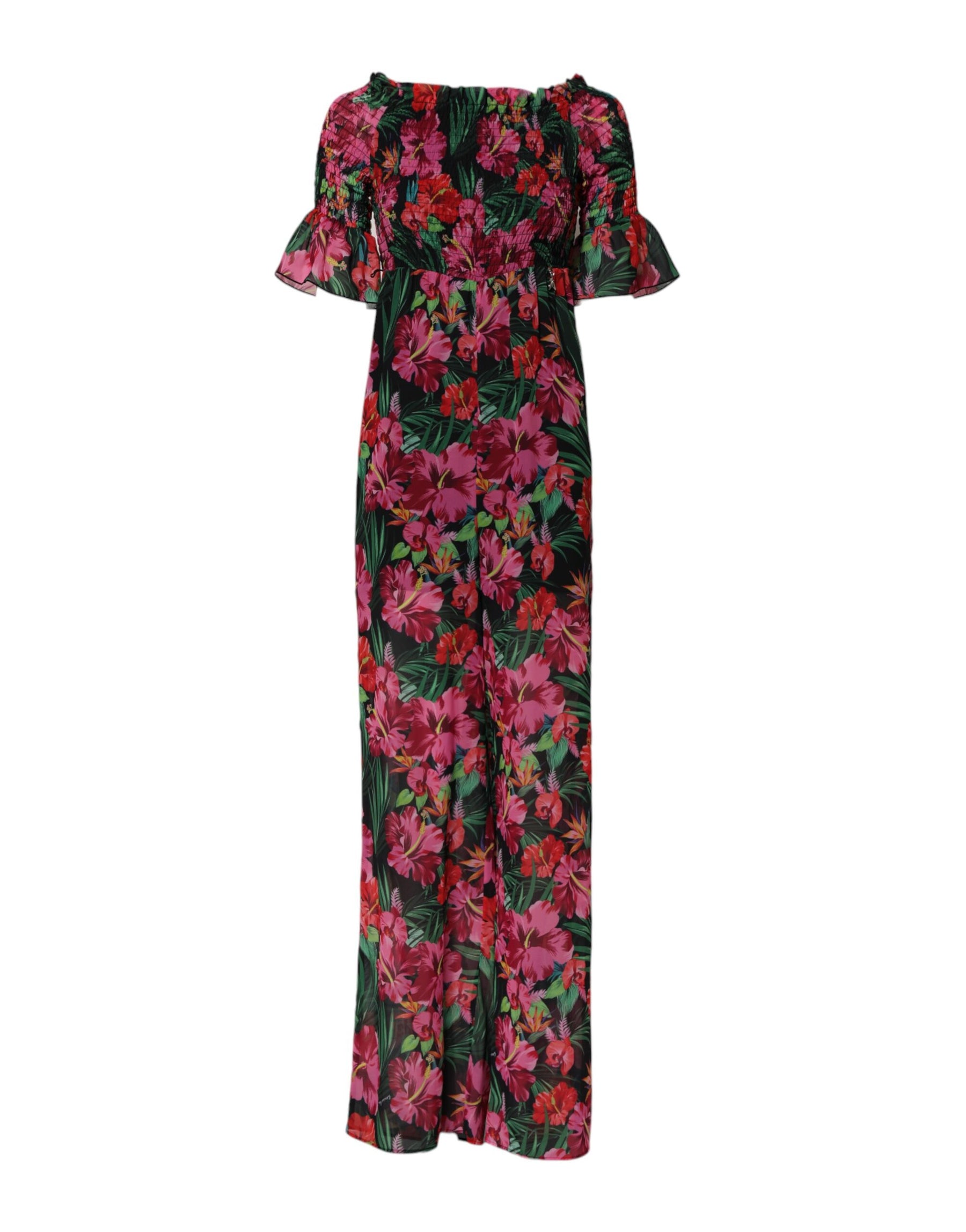 Patrizia Pepe Multicolor Floral Print Overall Jumpsuit Dress | Regal Royce