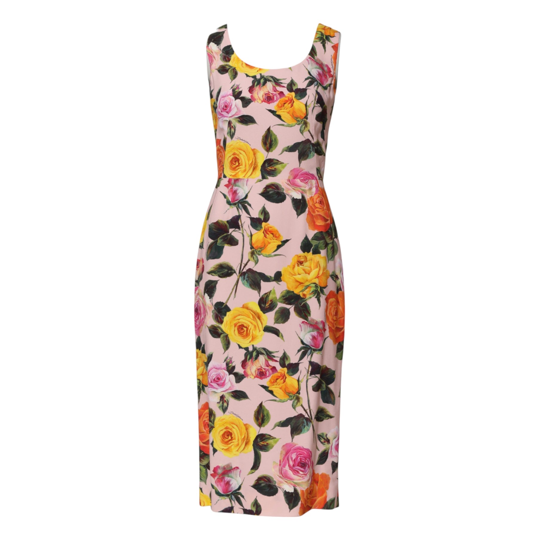Dolce & Gabbana Multicolor Floral Knee Length Sheath Dress | Regal Royce