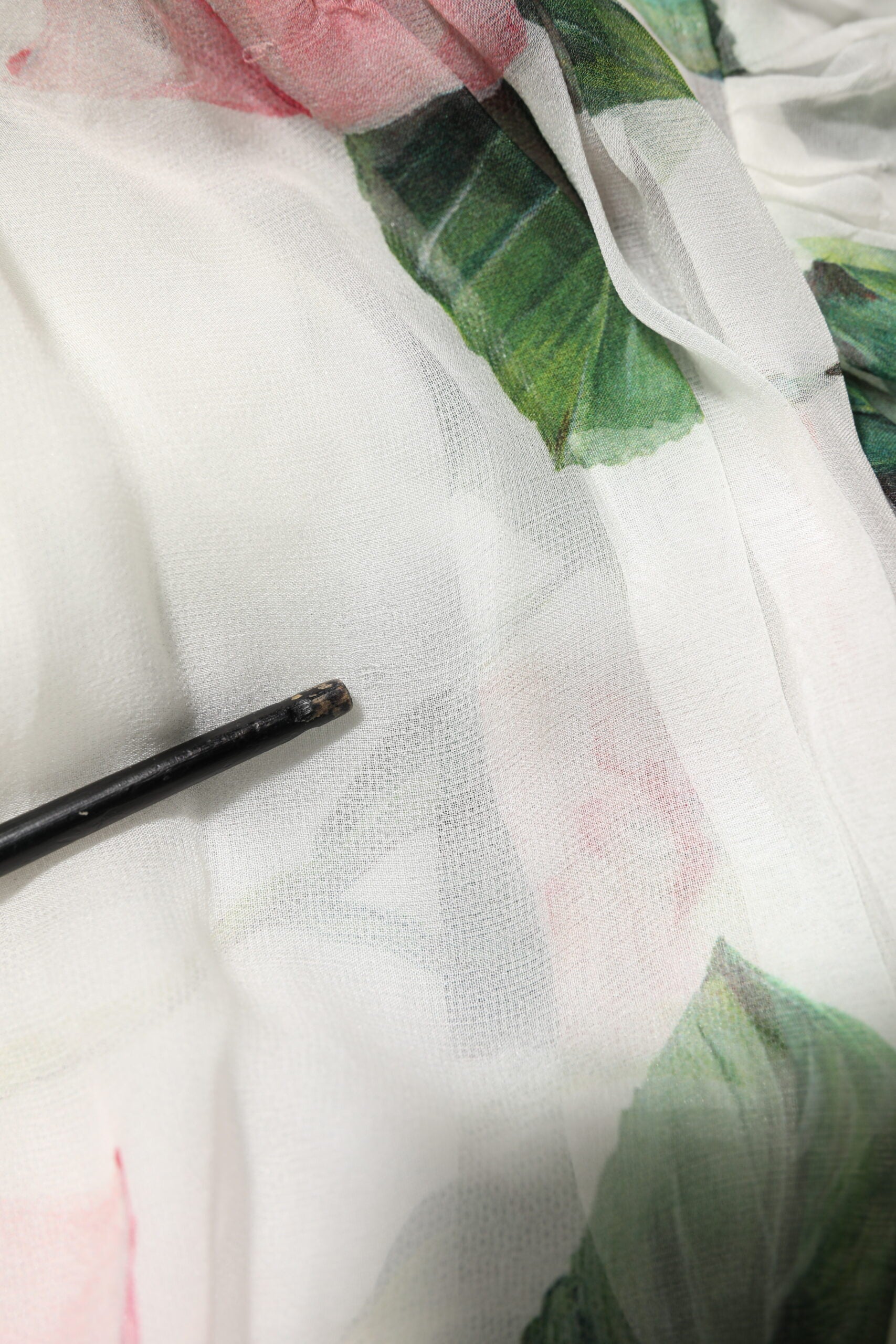 Dolce & Gabbana White Floral Roses Silk Maxi Long Gown Dress | Regal Royce