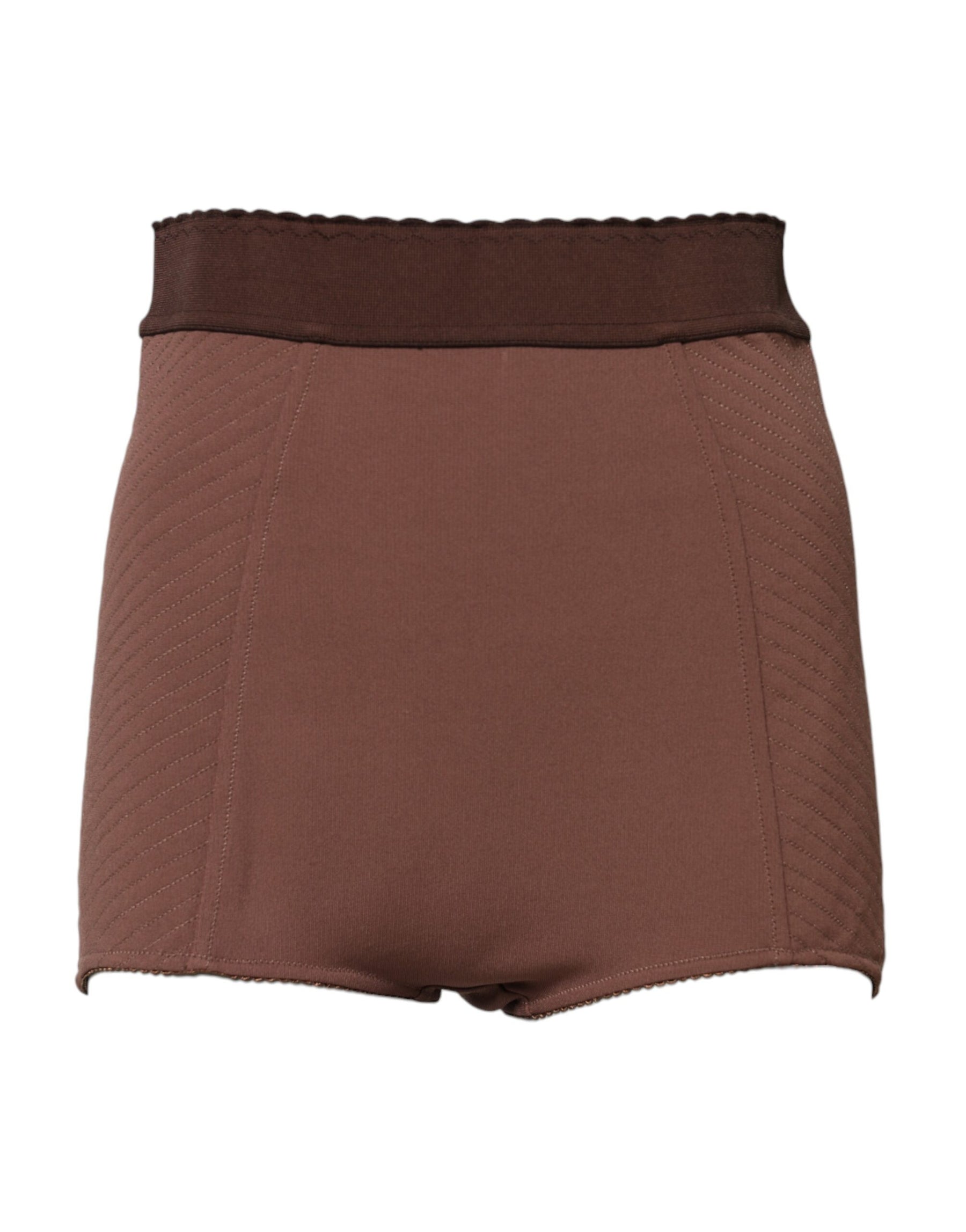 Dolce & Gabbana Brown Viscose High Waisted Hot Pants Shorts | Regal Royce