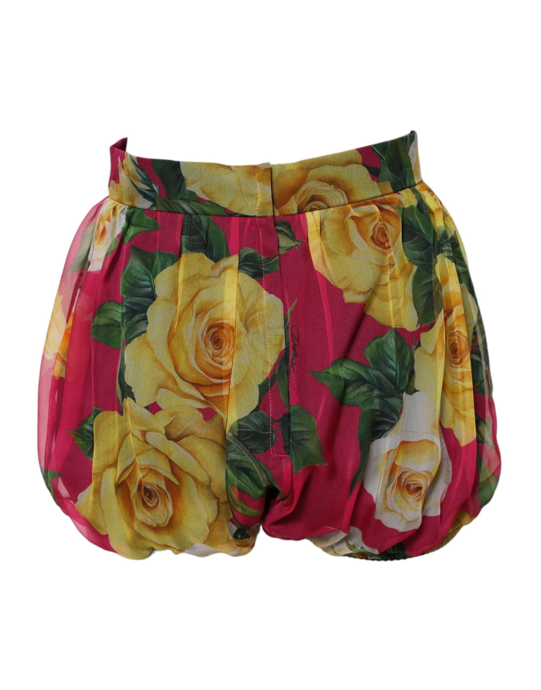 Dolce & Gabbana Red Floral High Waist Women Hot Pants Shorts | Regal Royce