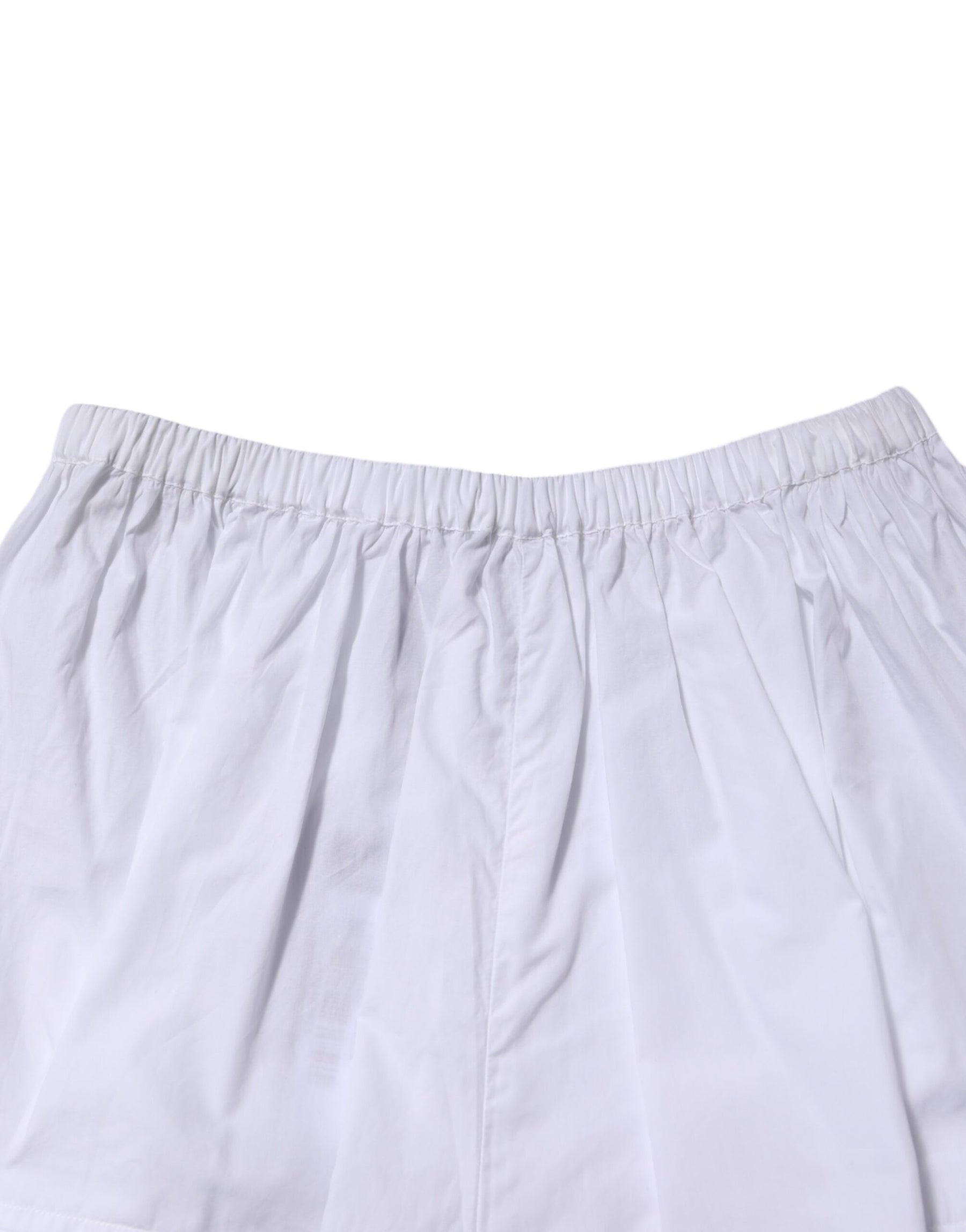 Dolce & Gabbana White Lace Paneled Cotton High Waisted Shorts | Regal Royce