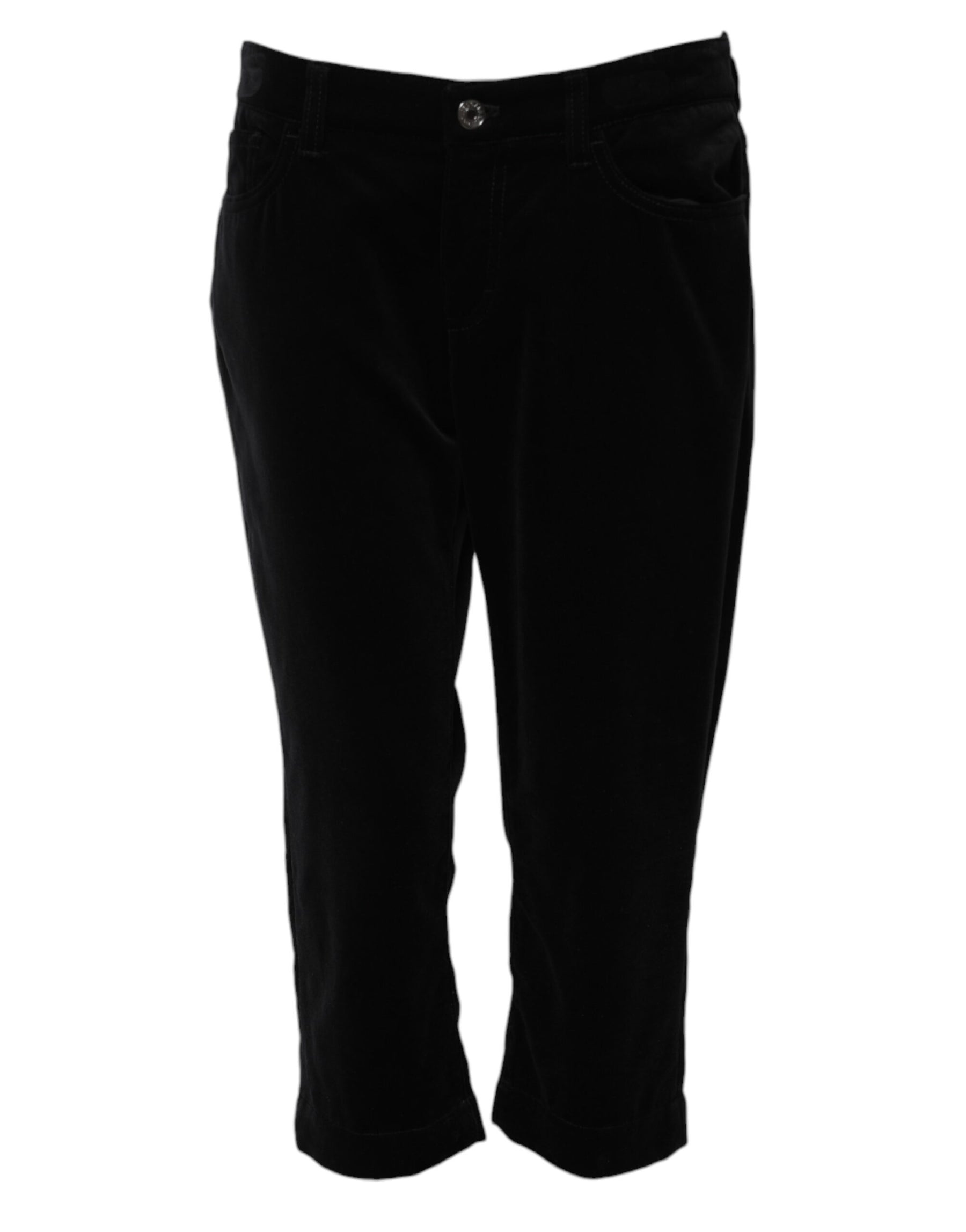 Dolce & Gabbana Black Cotton Skinny Capri Cropped Denim Jeans | Regal Royce