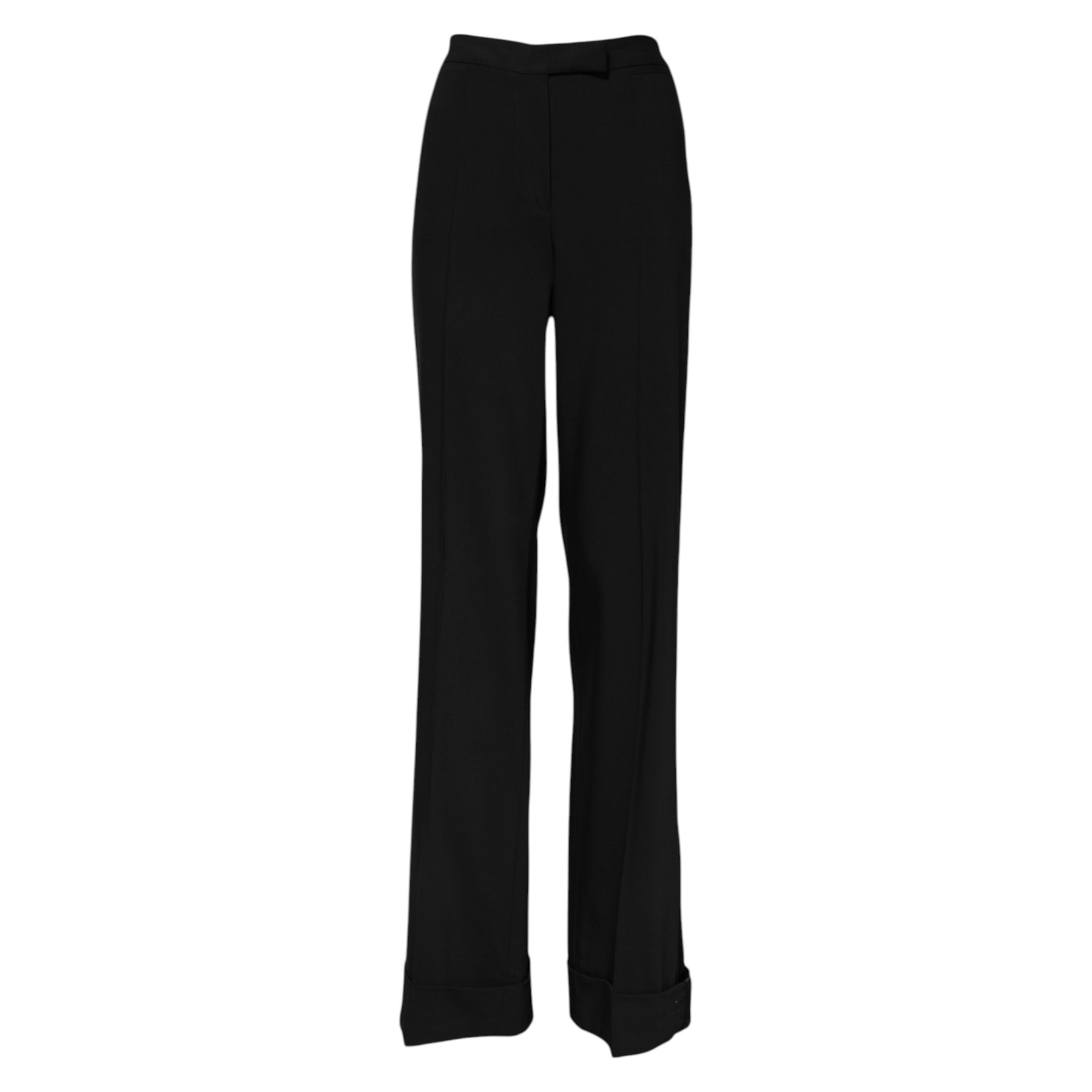 Dolce & Gabbana Black Wool High Waist Flared Pants | Regal Royce