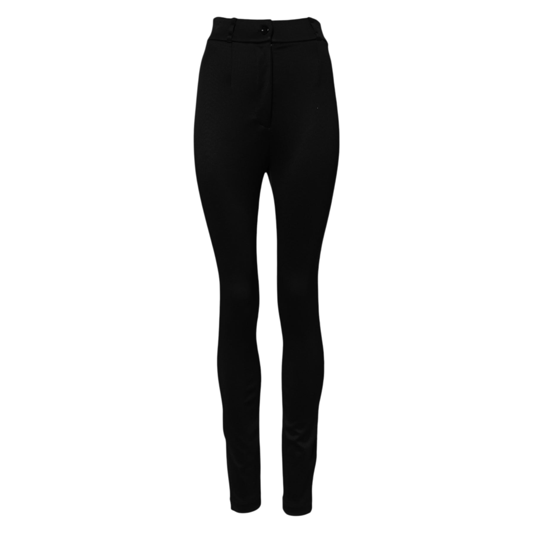 Dolce & Gabbana Black Nylon High Waist Skinny Leggings Pants | Regal Royce