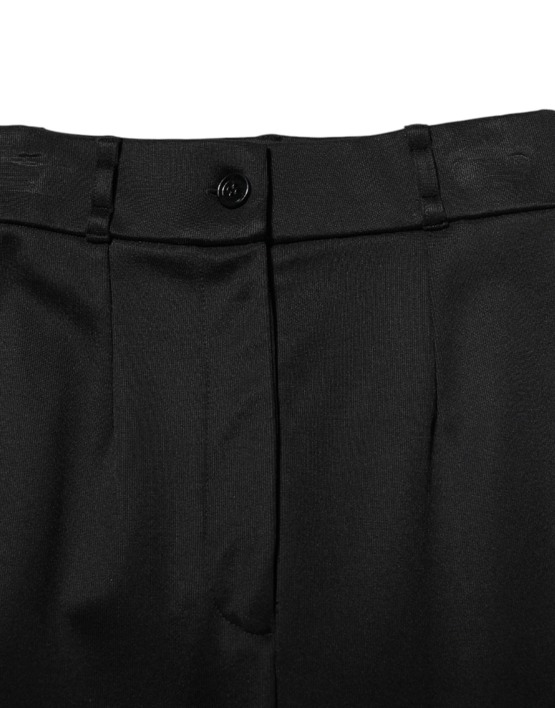 Dolce & Gabbana Black Nylon High Waist Skinny Leggings Pants | Regal Royce