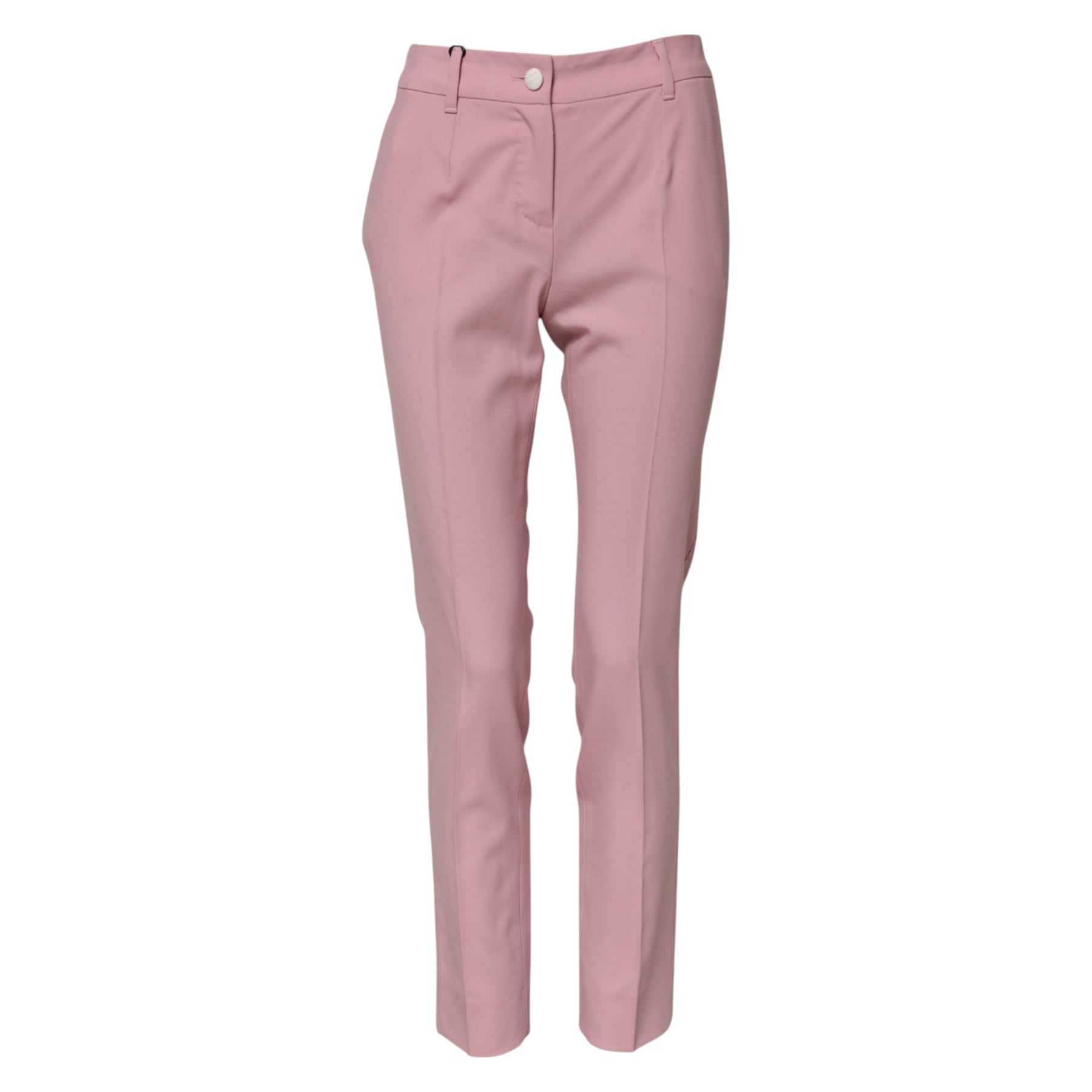 Dolce & Gabbana Pink Wool High Waist Tapered Pants | Regal Royce