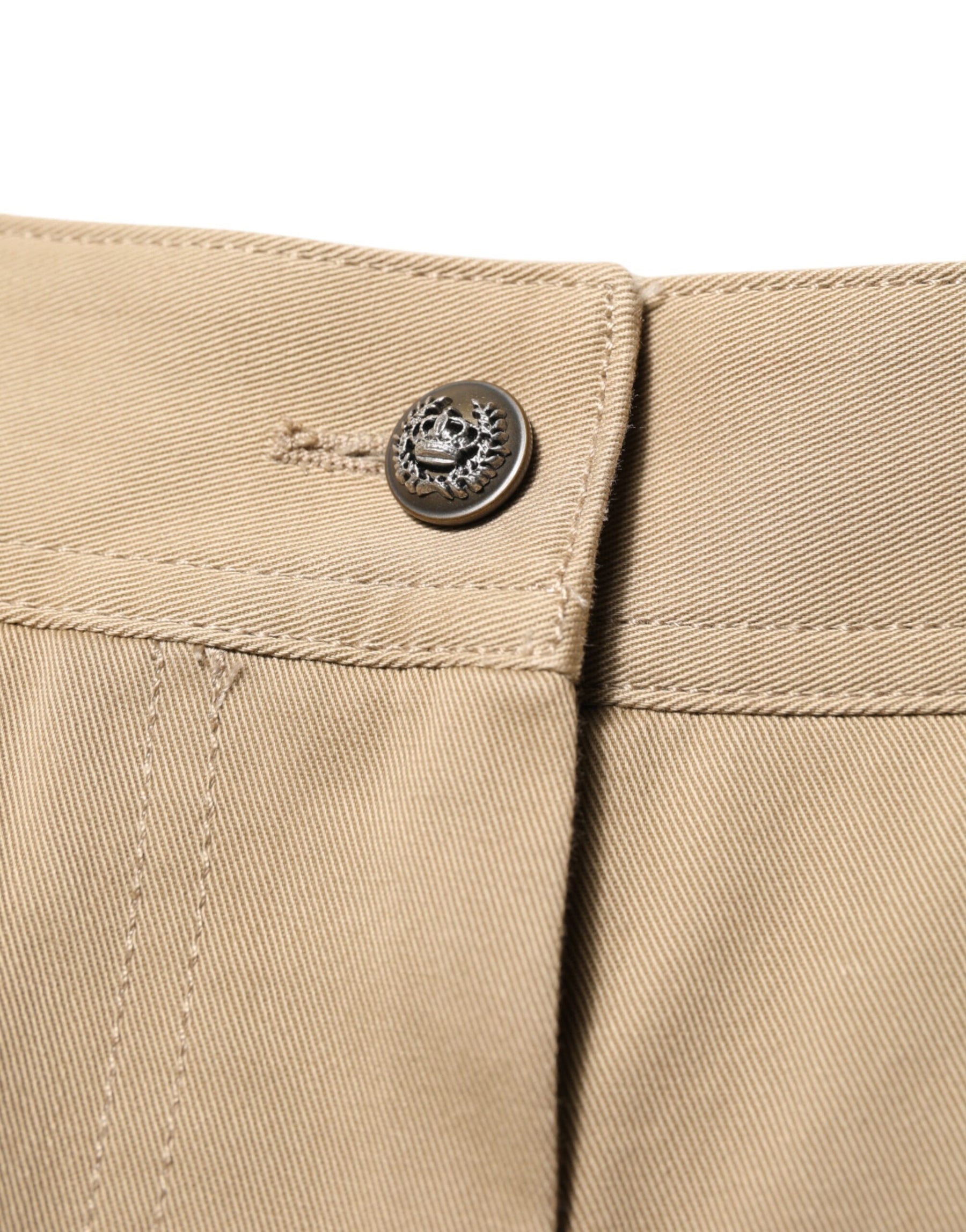 Dolce & Gabbana Beige Mid Waist Cargo Tapered Pants | Regal Royce