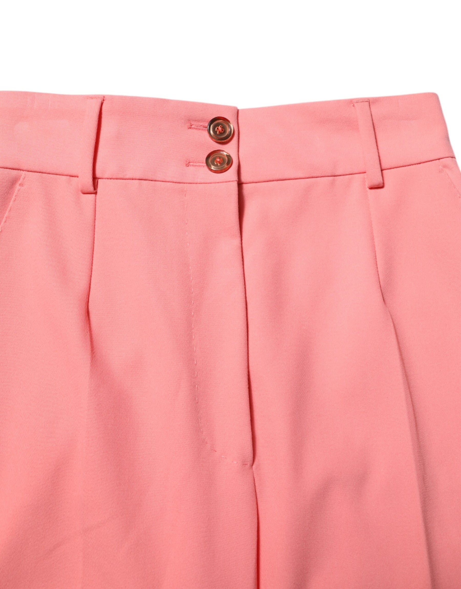 Dolce & Gabbana Pink High Waist Tapered Dress Pants | Regal Royce