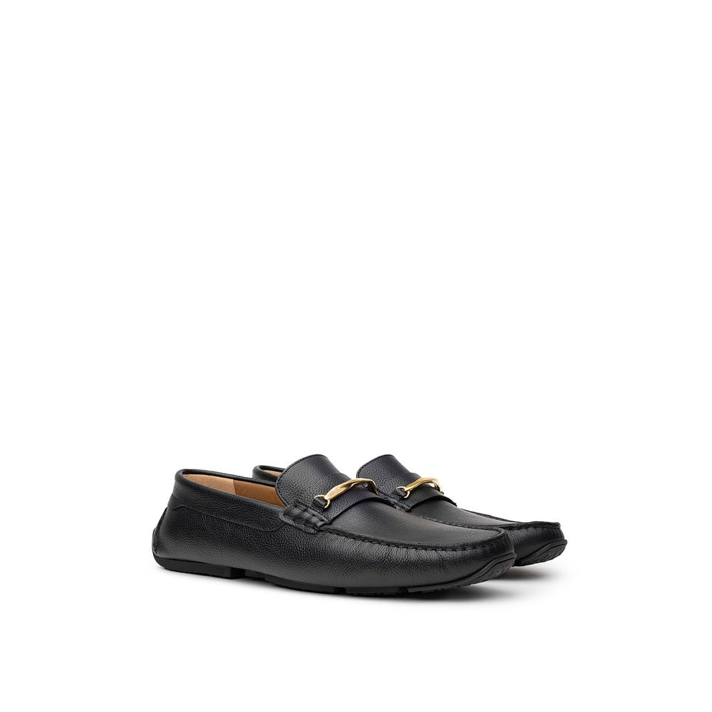 Bally Black Leather Moccassin | Regal Royce