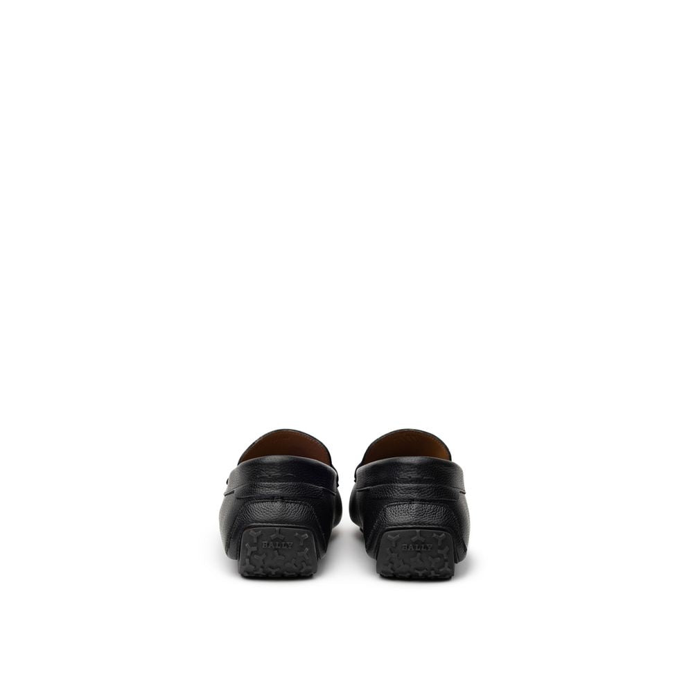 Bally Black Leather Moccassin | Regal Royce