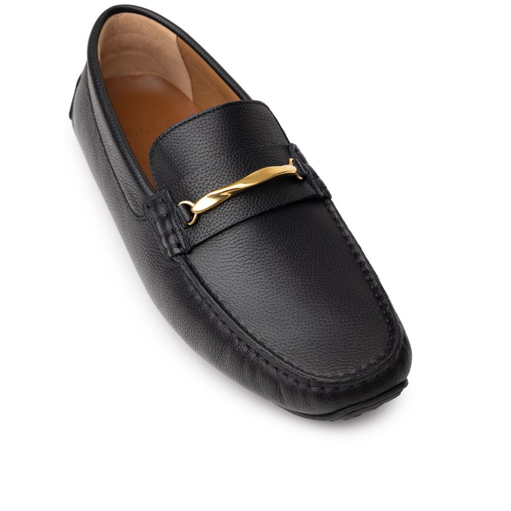 Bally Black Leather Moccassin | Regal Royce