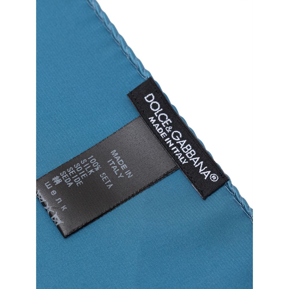Dolce & Gabbana Light Blue Silk Pocket Square | Regal Royce