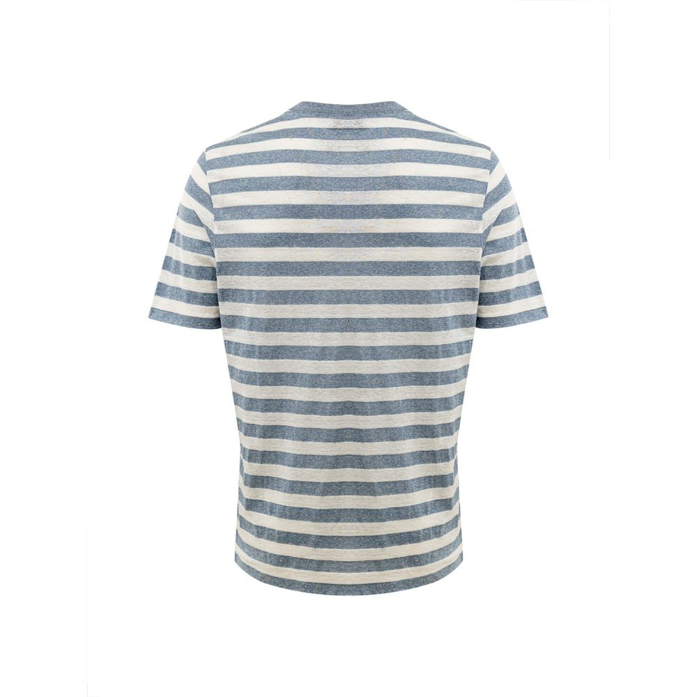 Gran Sasso Blue Cotton T-Shirt | Regal Royce
