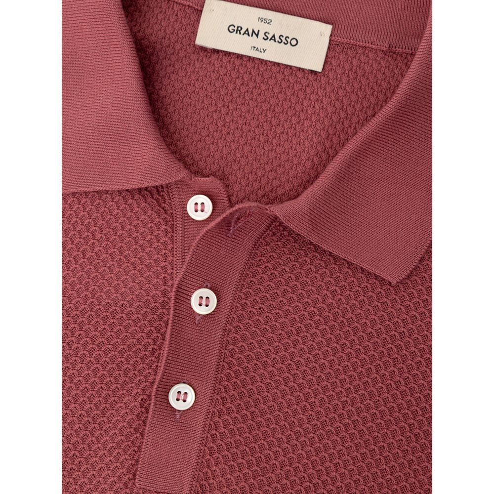 Gran Sasso Red Cotton Polo Shirt