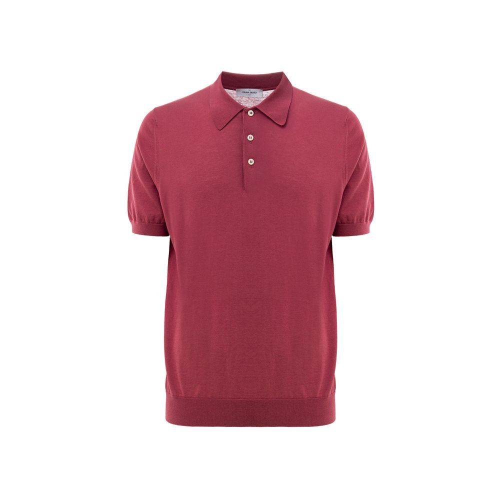 Gran Sasso Red Cotton Polo Shirt | Regal Royce
