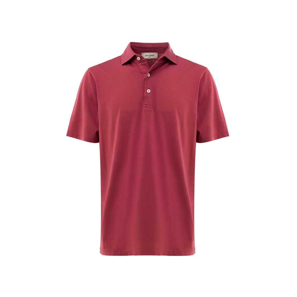 Gran Sasso Red Cotton Polo Shirt | Regal Royce
