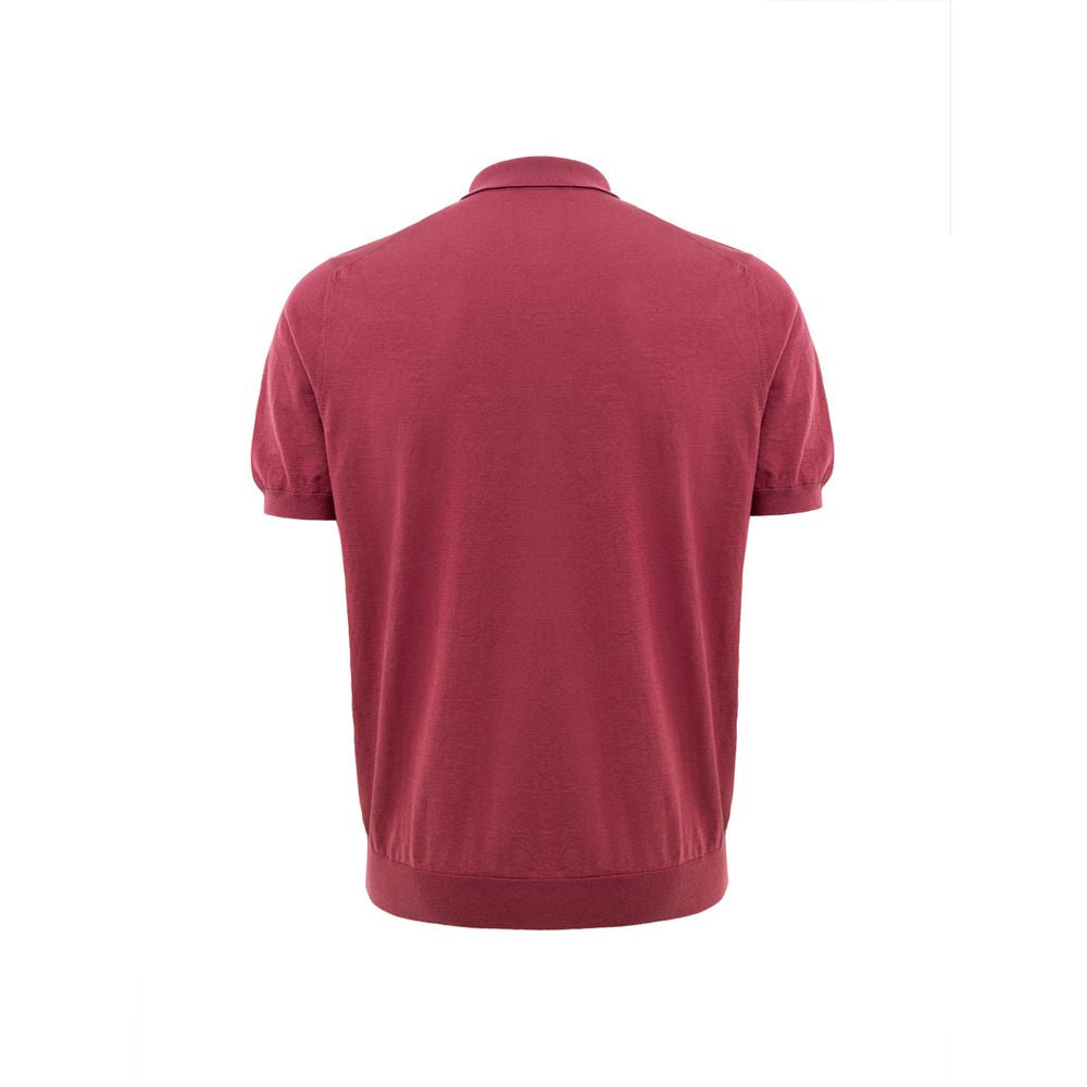 Gran Sasso Red Cotton Polo Shirt | Regal Royce