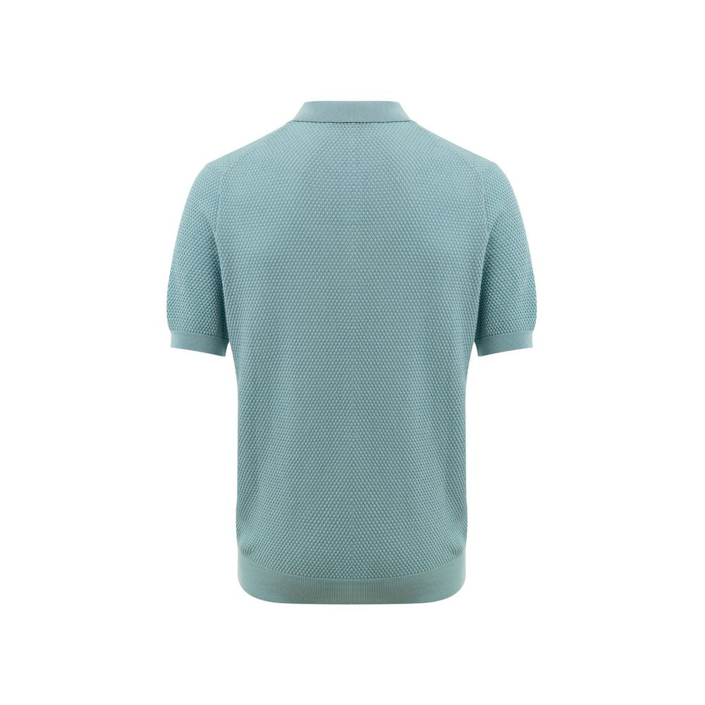 Gran Sasso Blue Cotton Polo Shirt | Regal Royce