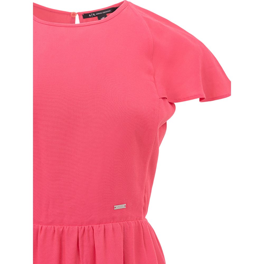 Armani Exchange Fuchsia Viscose Casual Dress | Regal Royce