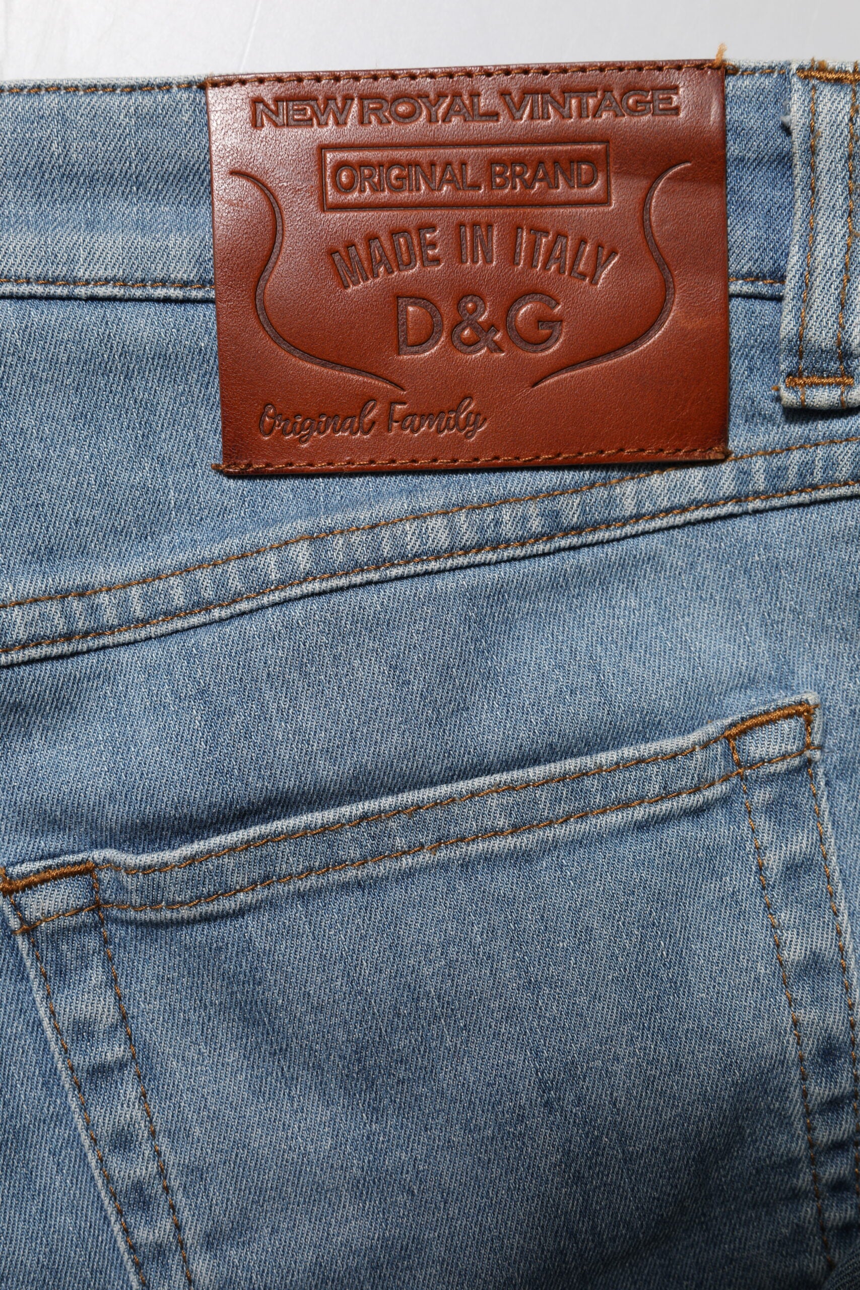 Dolce & Gabbana Blue Cotton PRETTY MidWaist Skinny Denim Jeans | Regal Royce