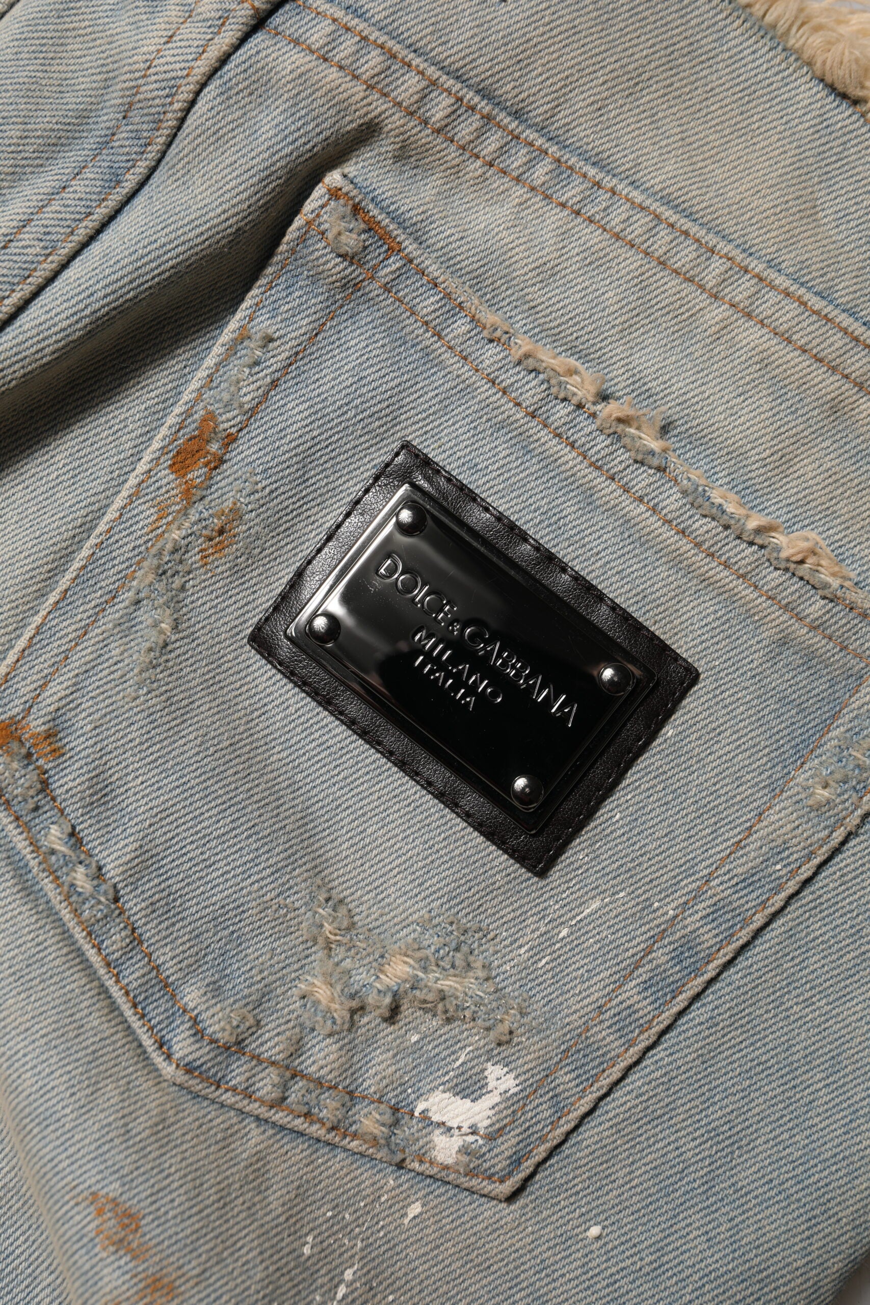 Dolce & Gabbana Light Blue High Waist Skinny Denim Jeans | Regal Royce