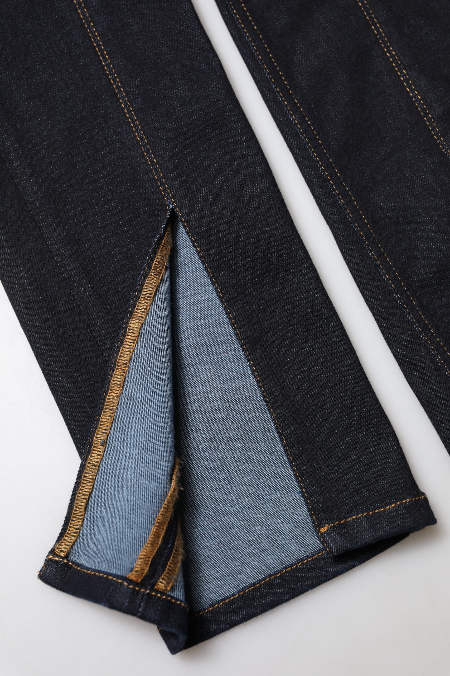 Dolce & Gabbana Blue Cotton High Waist Skinny Denim Jeans | Regal Royce