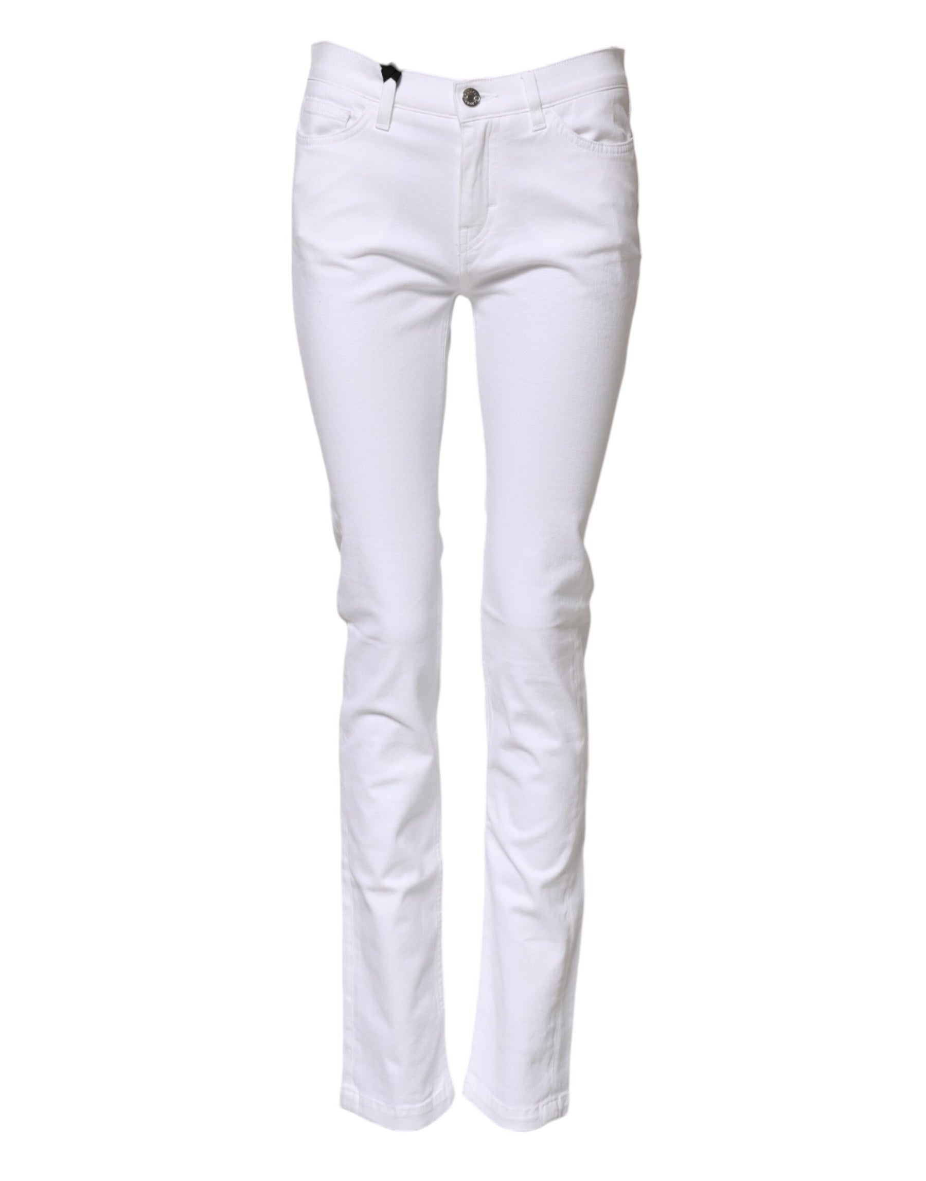 Dolce & Gabbana White GRACE Mid Waisted Skinny Denim Jeans | Regal Royce
