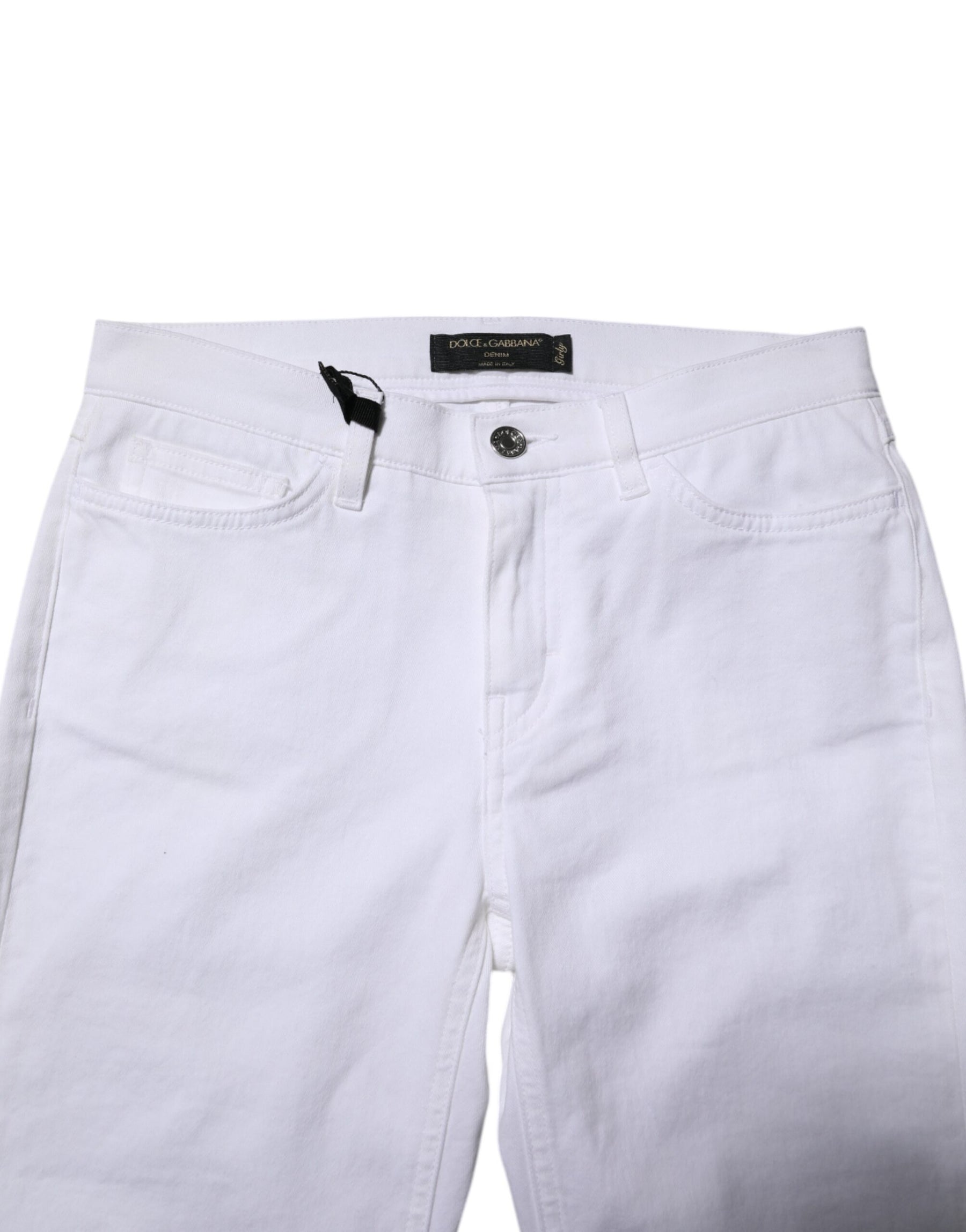 Dolce & Gabbana White GRACE Mid Waisted Skinny Denim Jeans | Regal Royce
