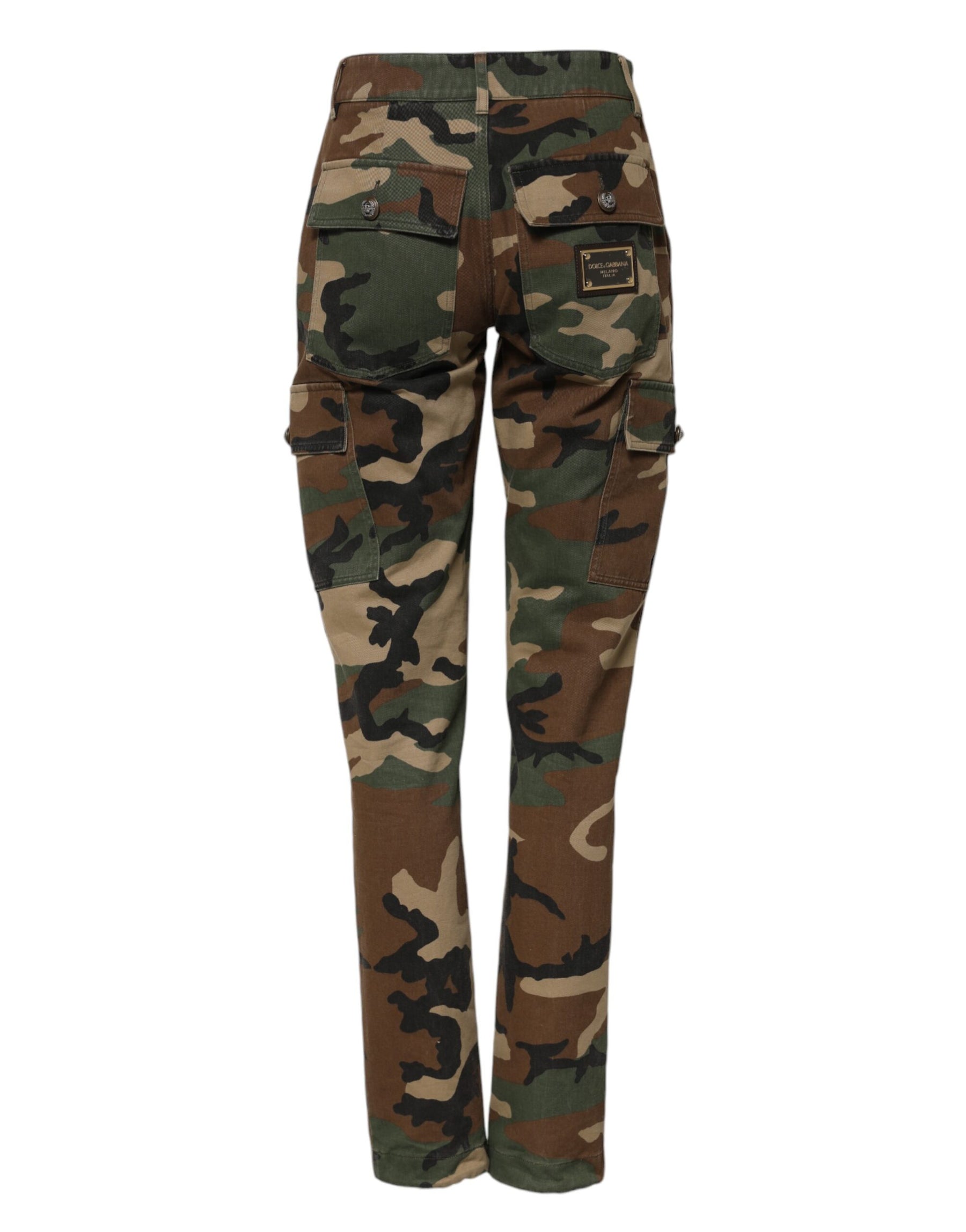 Dolce & Gabbana Multicolor Camouflage Cargo Pants | Regal Royce