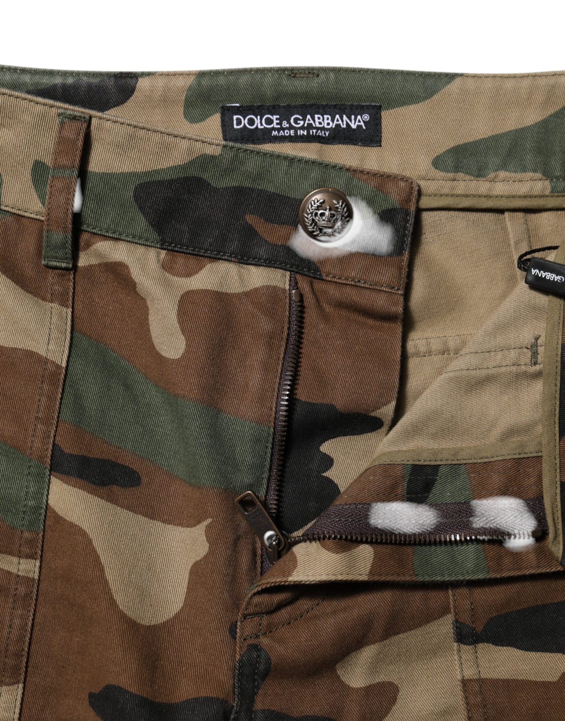 Dolce & Gabbana Multicolor Camouflage Cargo Pants | Regal Royce