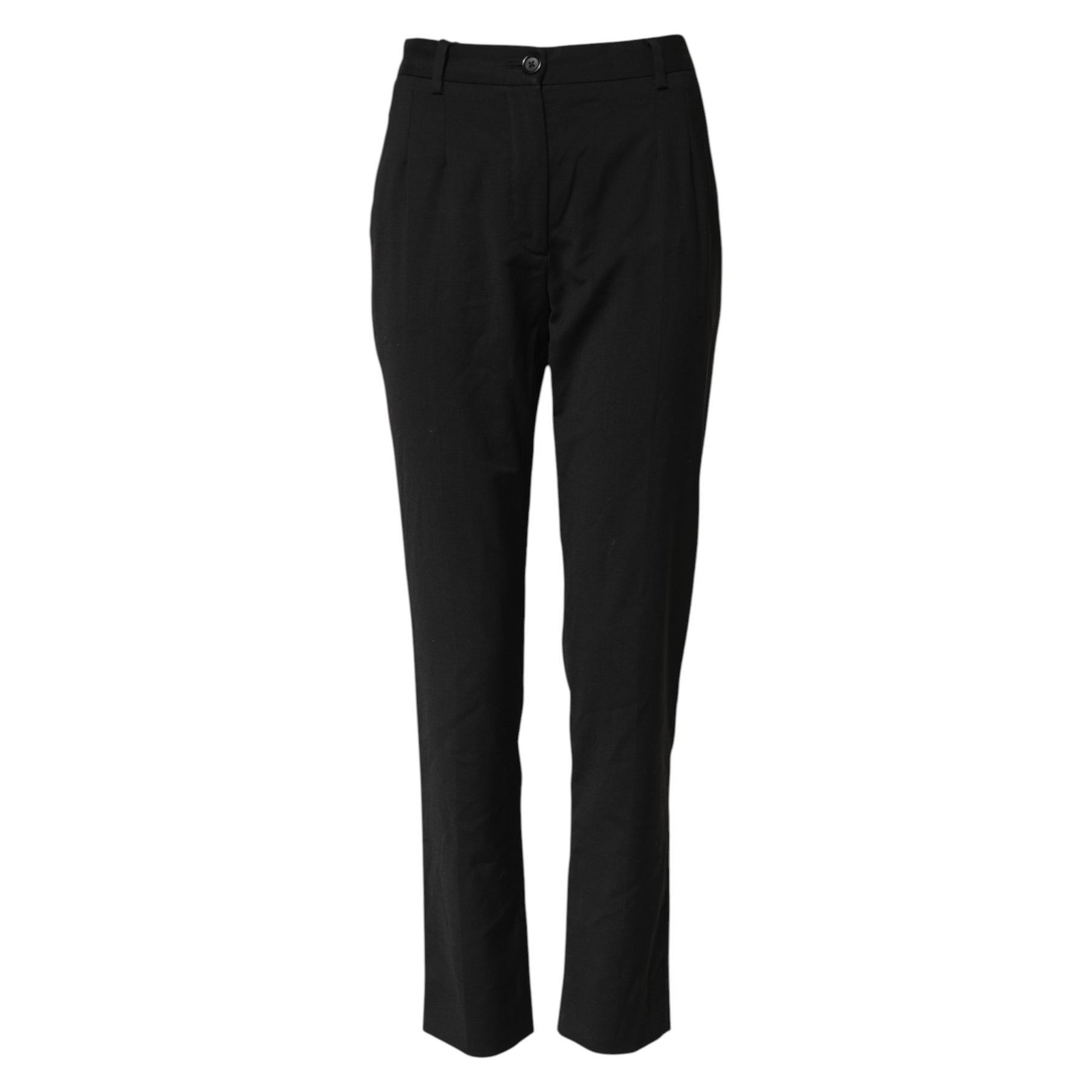 Dolce & Gabbana Black STAFF High Waist Tapered Pants | Regal Royce