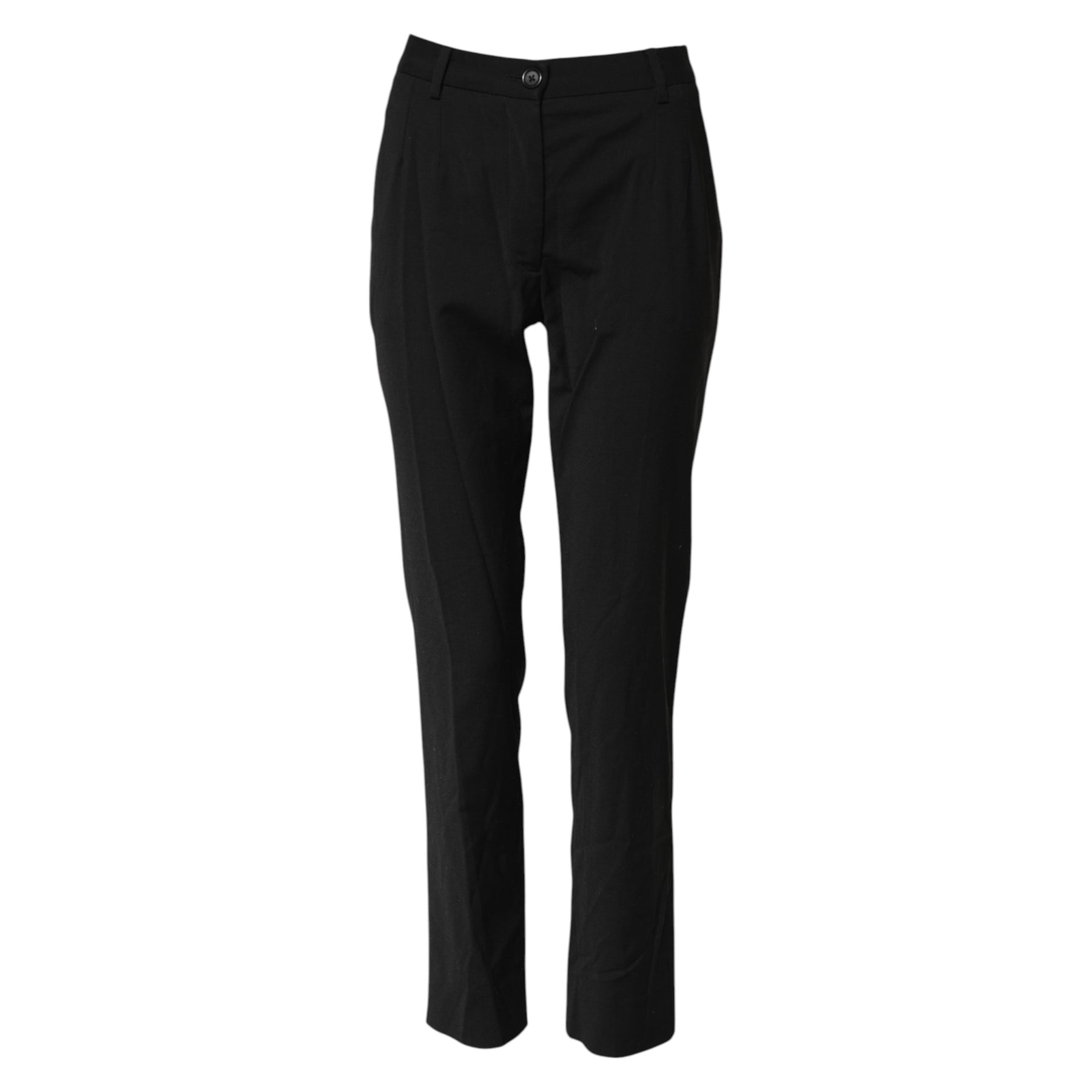 Dolce & Gabbana Black STAFF Mid Waist Tapered Pants | Regal Royce