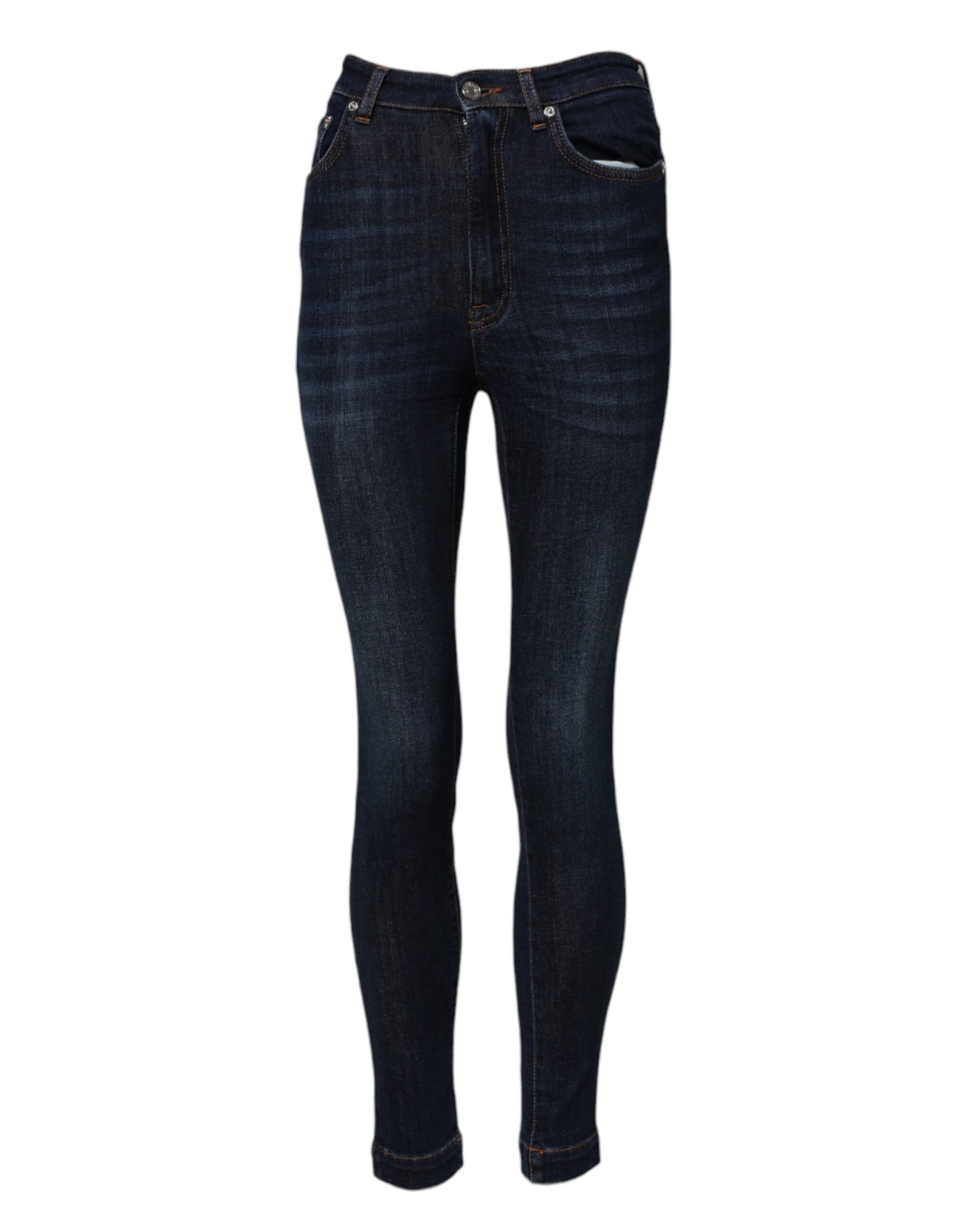 Dolce & Gabbana Blue GRACE High Waist Skinny Denim Jeans | Regal Royce