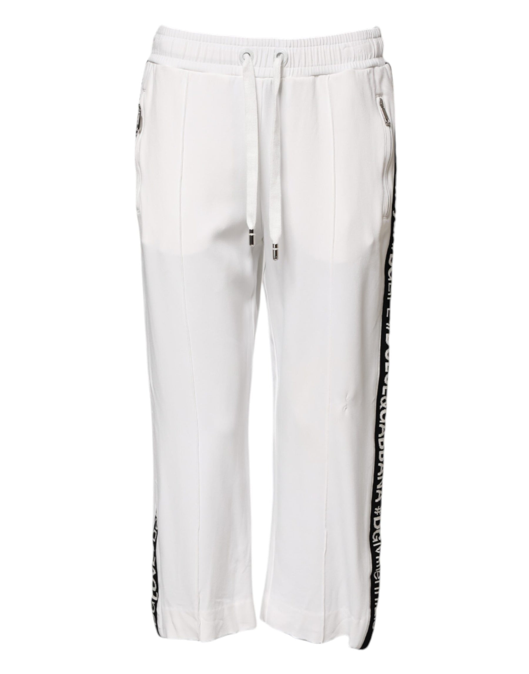 Dolce & Gabbana White Viscose Jogger Sweatpants Pants | Regal Royce