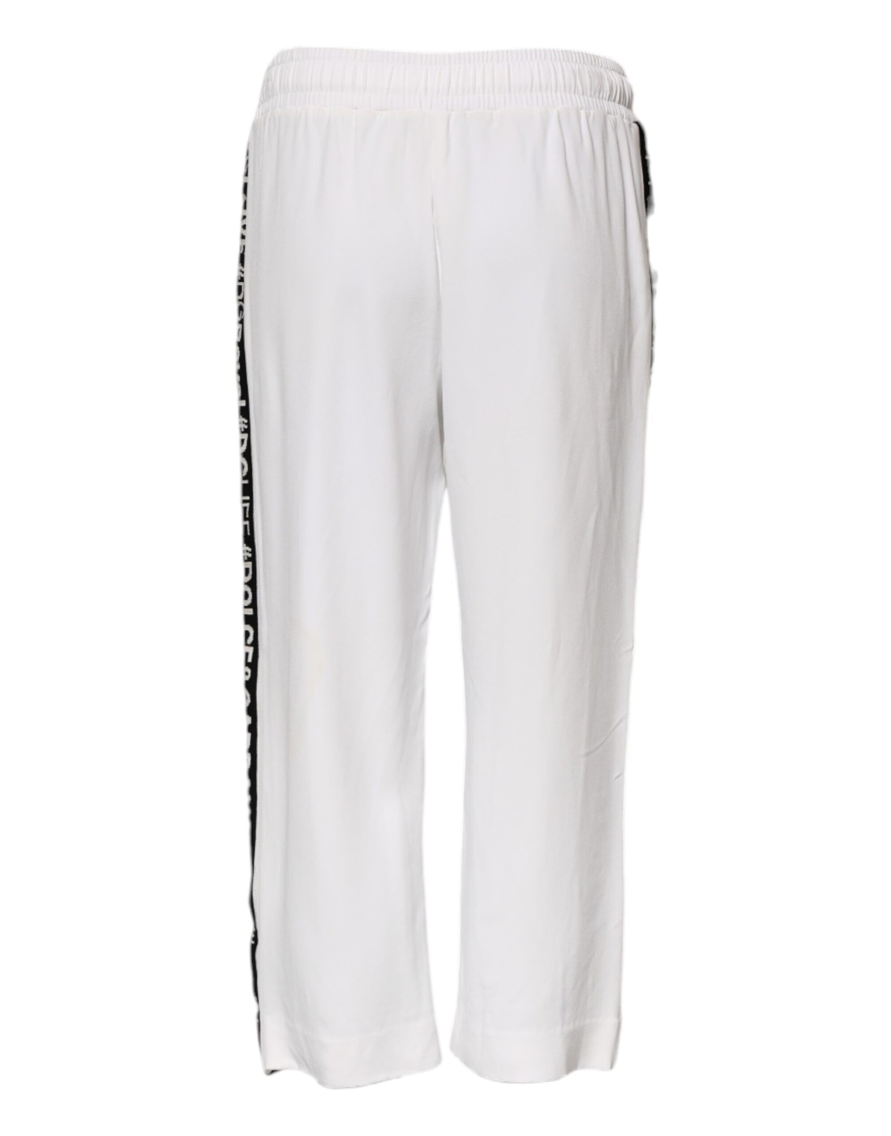 Dolce & Gabbana White Viscose Jogger Sweatpants Pants | Regal Royce