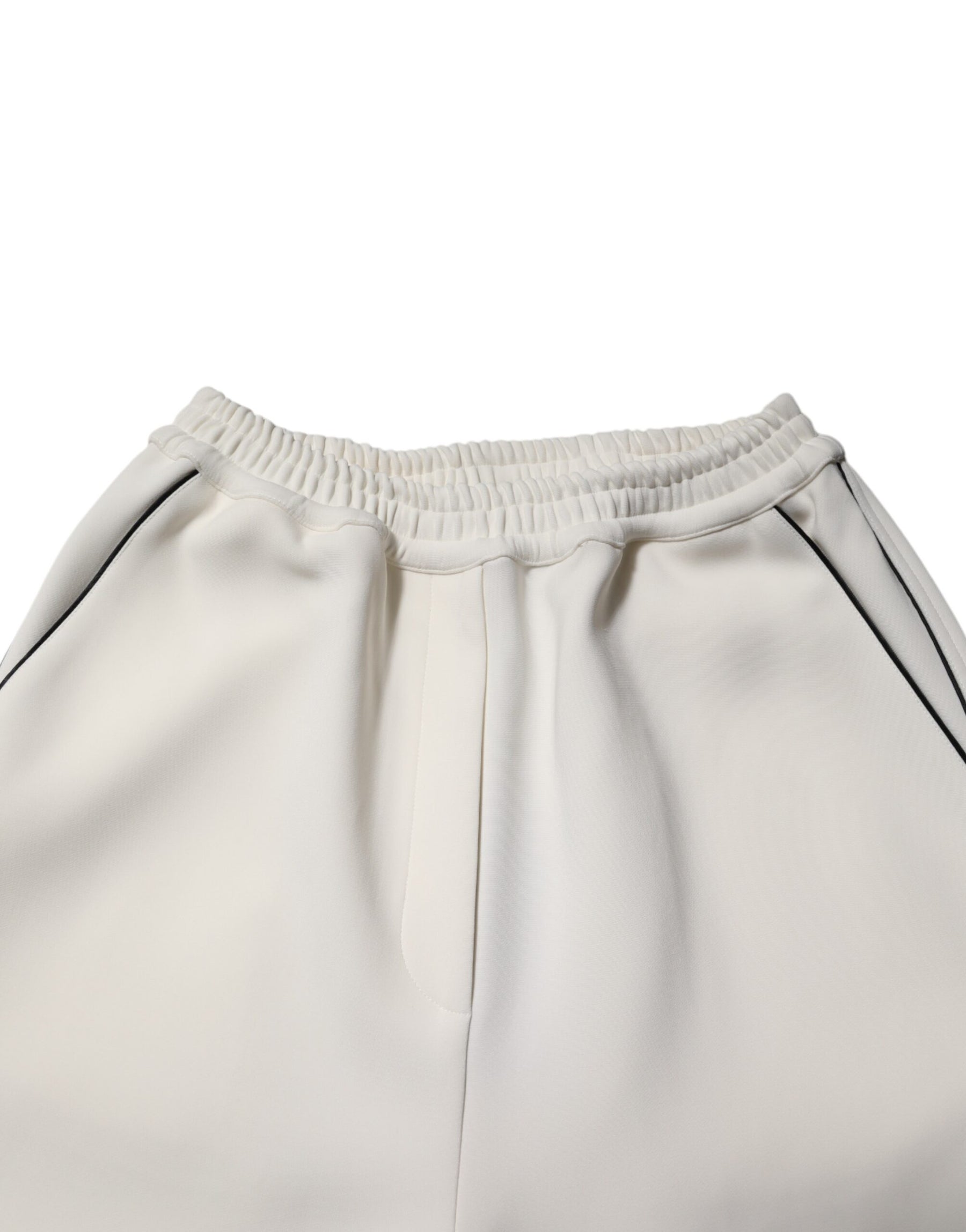 Dolce & Gabbana White Viscose Wide Leg Pull On Pants | Regal Royce