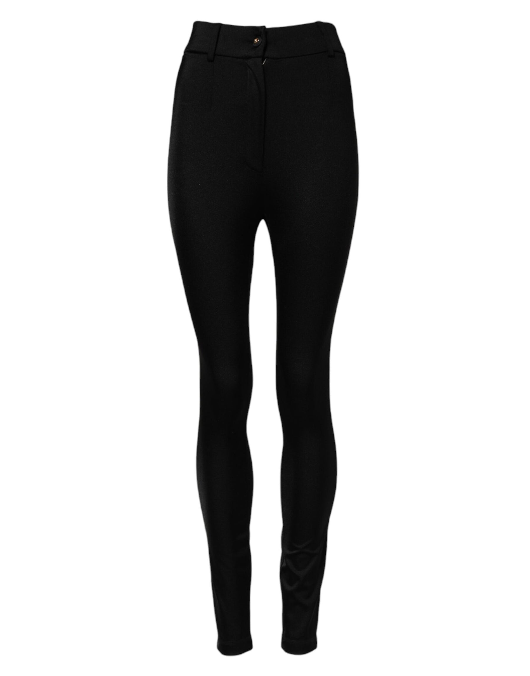 Dolce & Gabbana Black High Waisted Skinny Leggings Pants | Regal Royce
