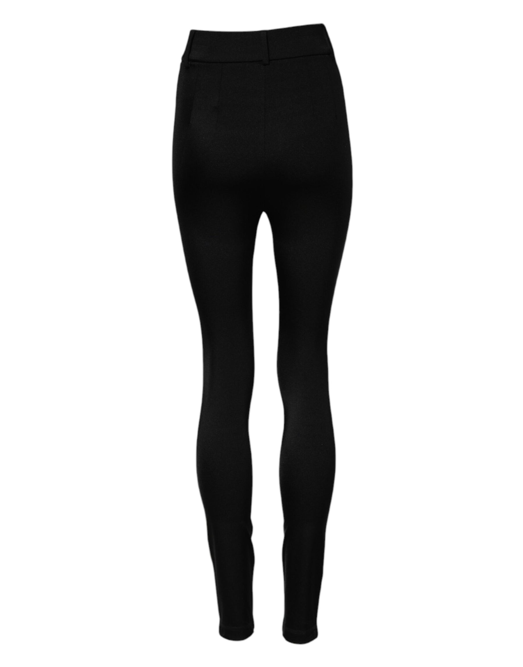 Dolce & Gabbana Black High Waisted Skinny Leggings Pants | Regal Royce