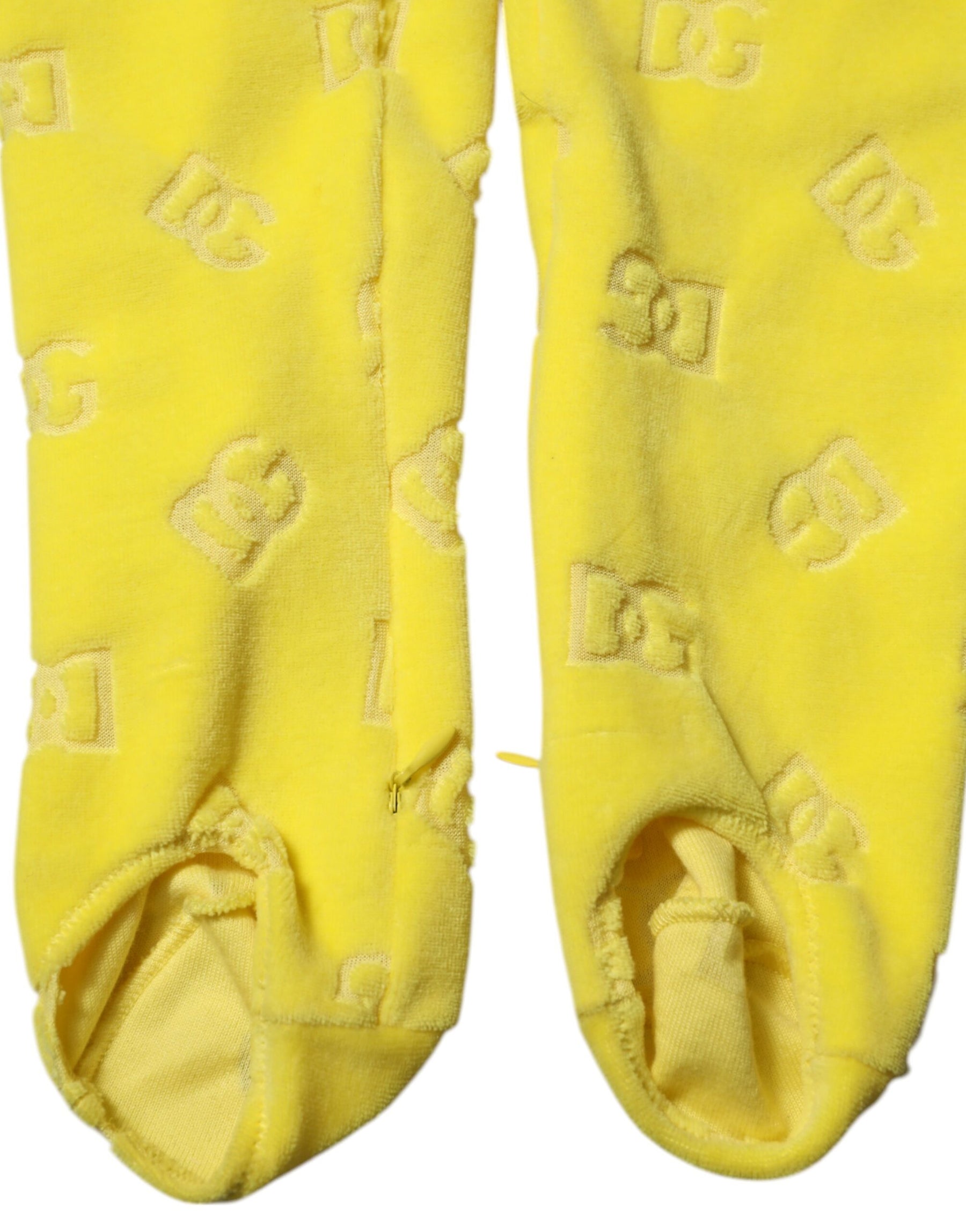 Dolce & Gabbana Yellow Logo Slim Fit Leggings Pants | Regal Royce