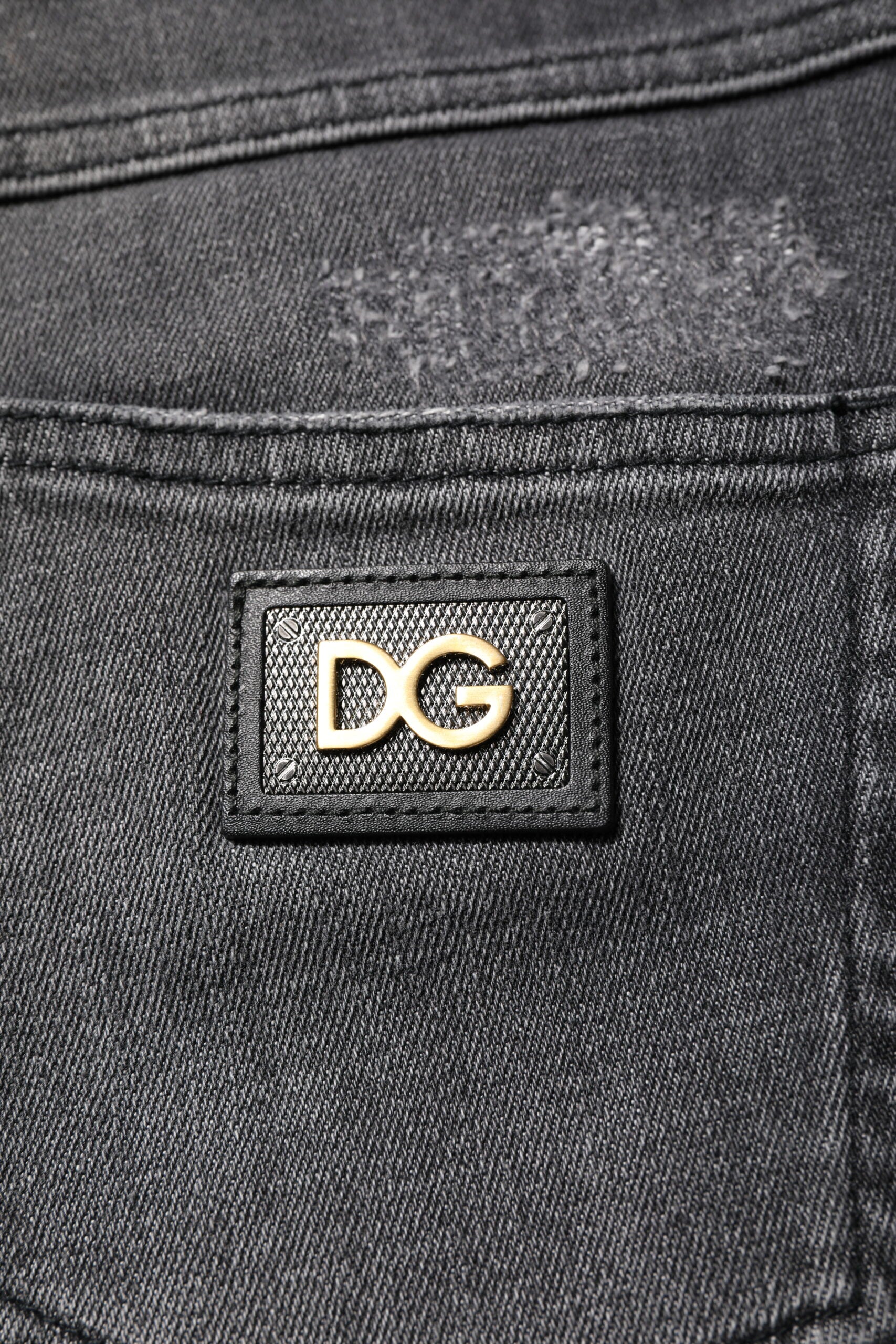 Dolce & Gabbana Dark Gray AUDREY Cotton Skinny Denim Jeans | Regal Royce