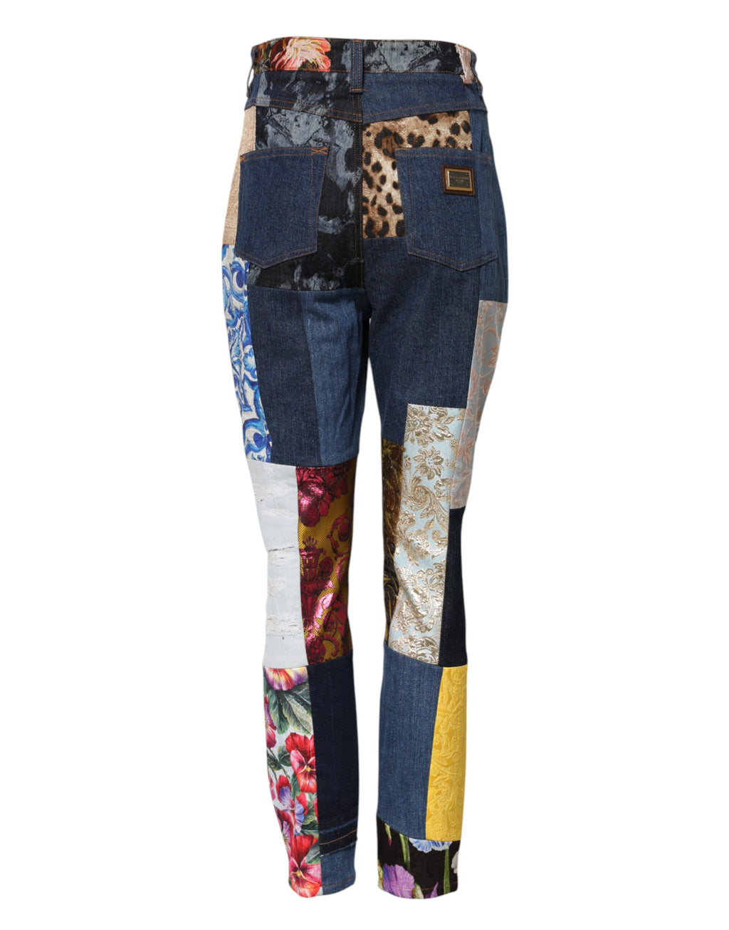Dolce & Gabbana Multicolor Patchwork Skinny Denim Jeans